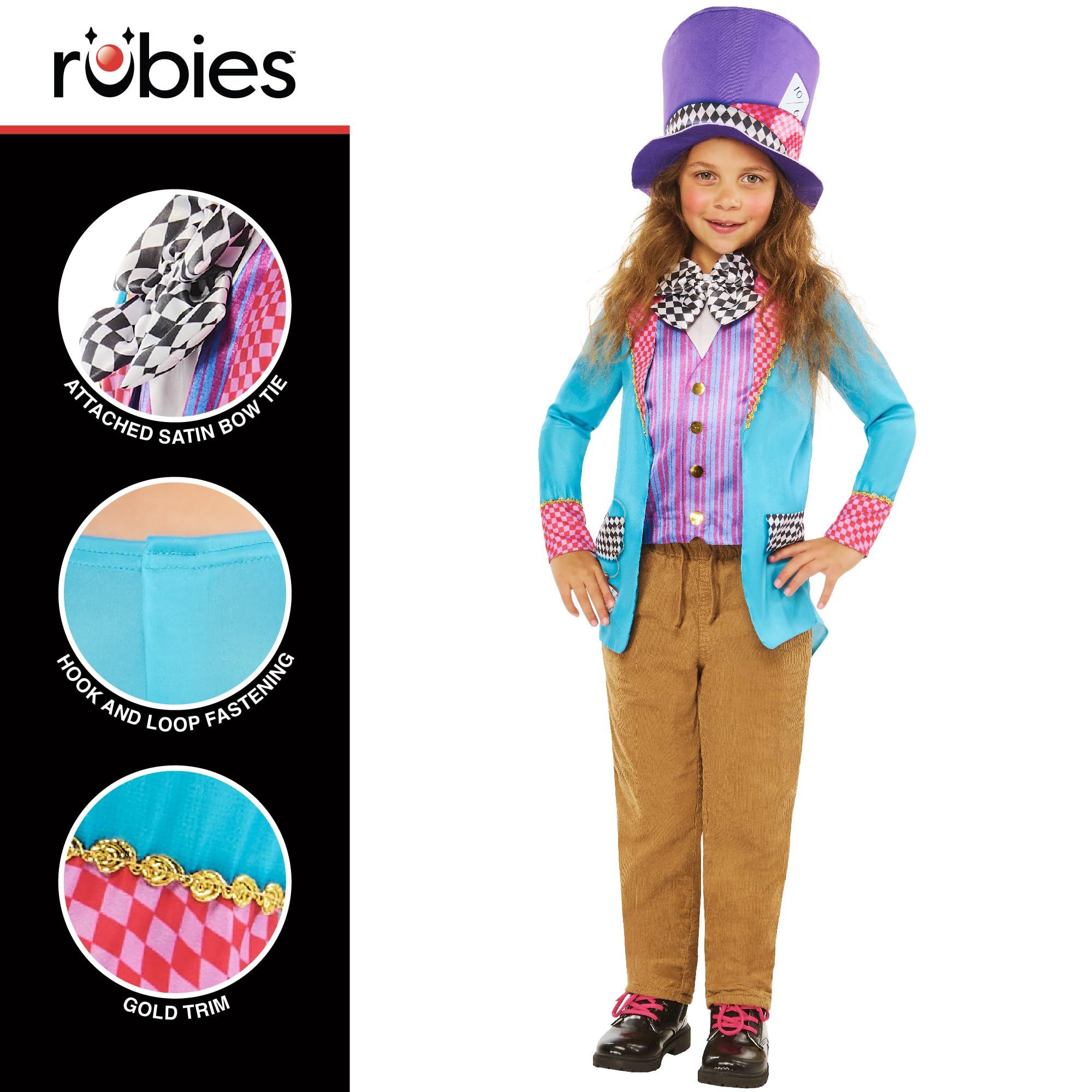 rubie-s-deluxe-verr-ckter-hutmacher-kinderkost-m-mad-hatter image 3