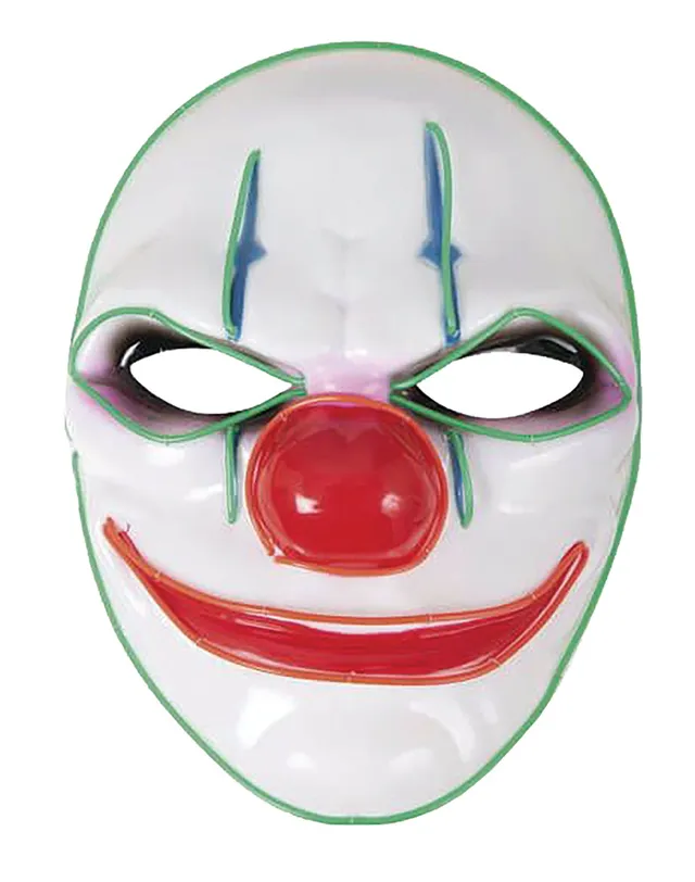 rubies-clown-maske-leuchtend-gr-n-mit-batteriebox image 1