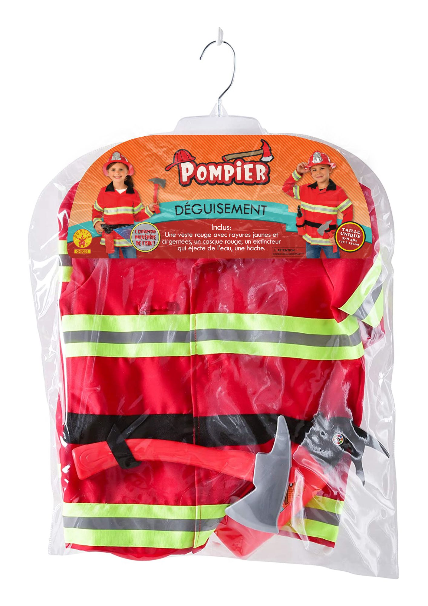 rubies-feuerwehr-kost-m-kinder-set-mit-helm-4-teilig image 2