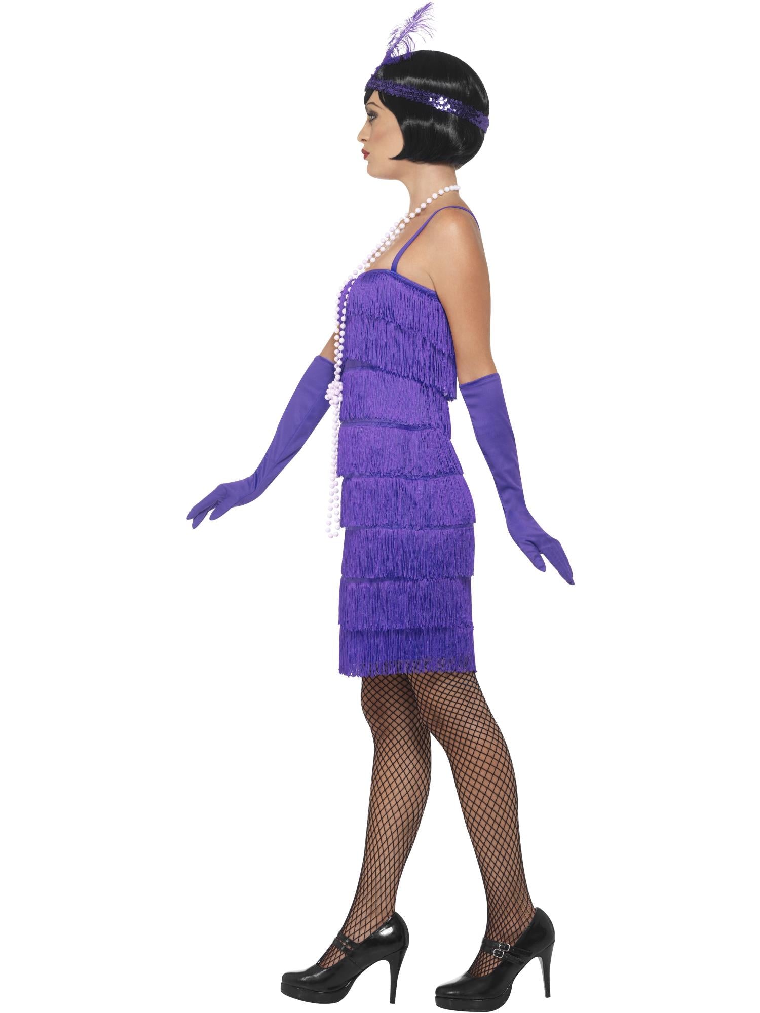 smiffys-fever-flapper-kost-m-lila-gr-m-fransenkleid image 3