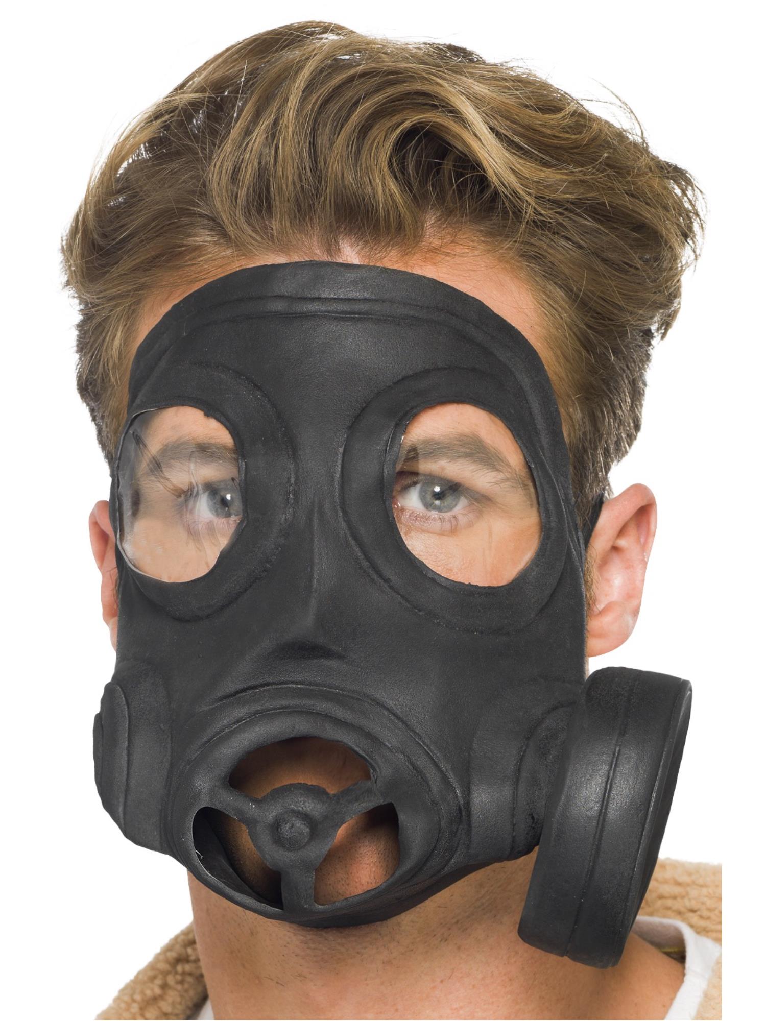 smiffys-makeup-fx-gasmaske-maske-schwarz-latex-erwachsene image 1