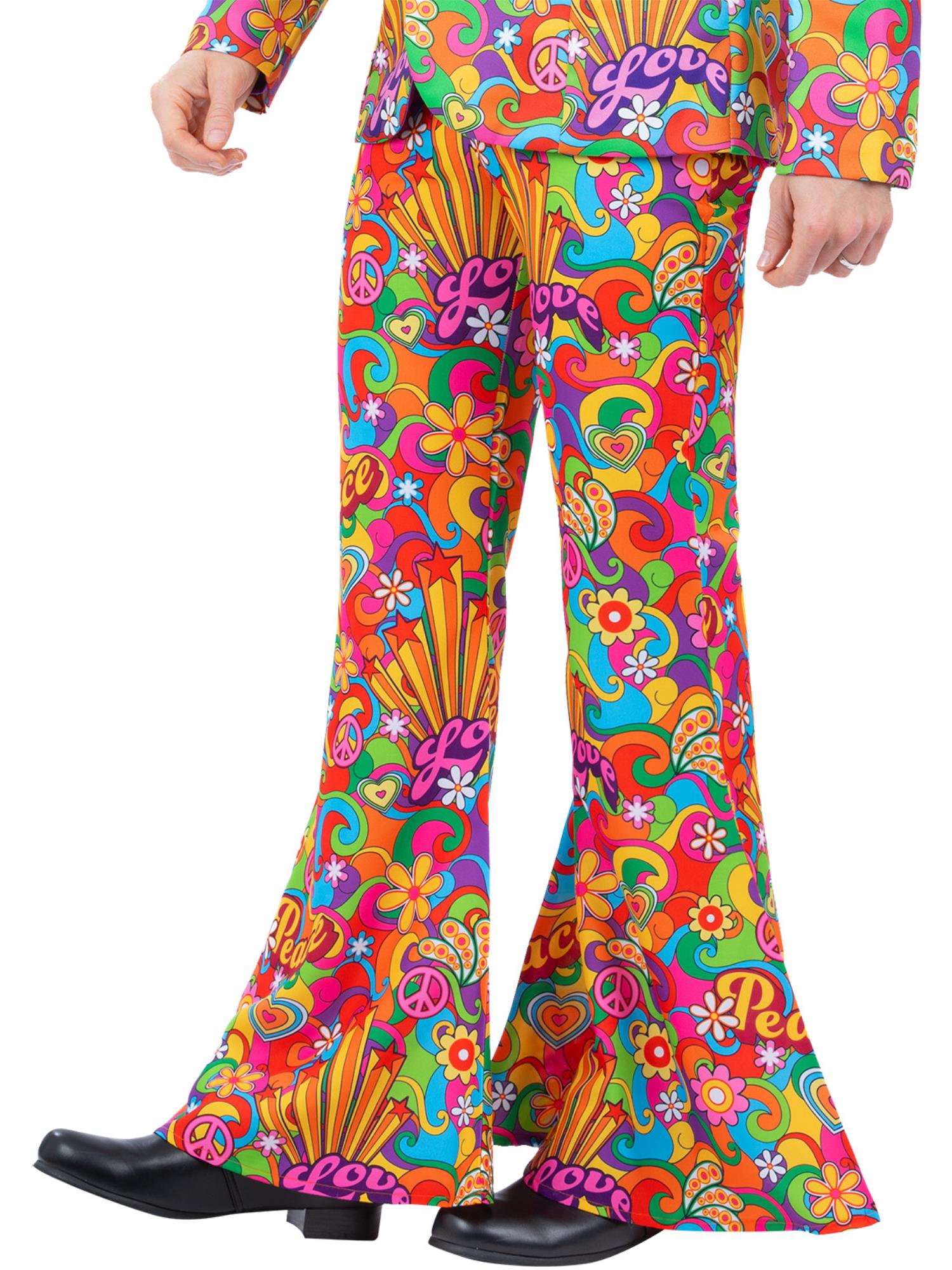smiffys-fever-rainbow-peace-schlaghose-herren-bunt image 2