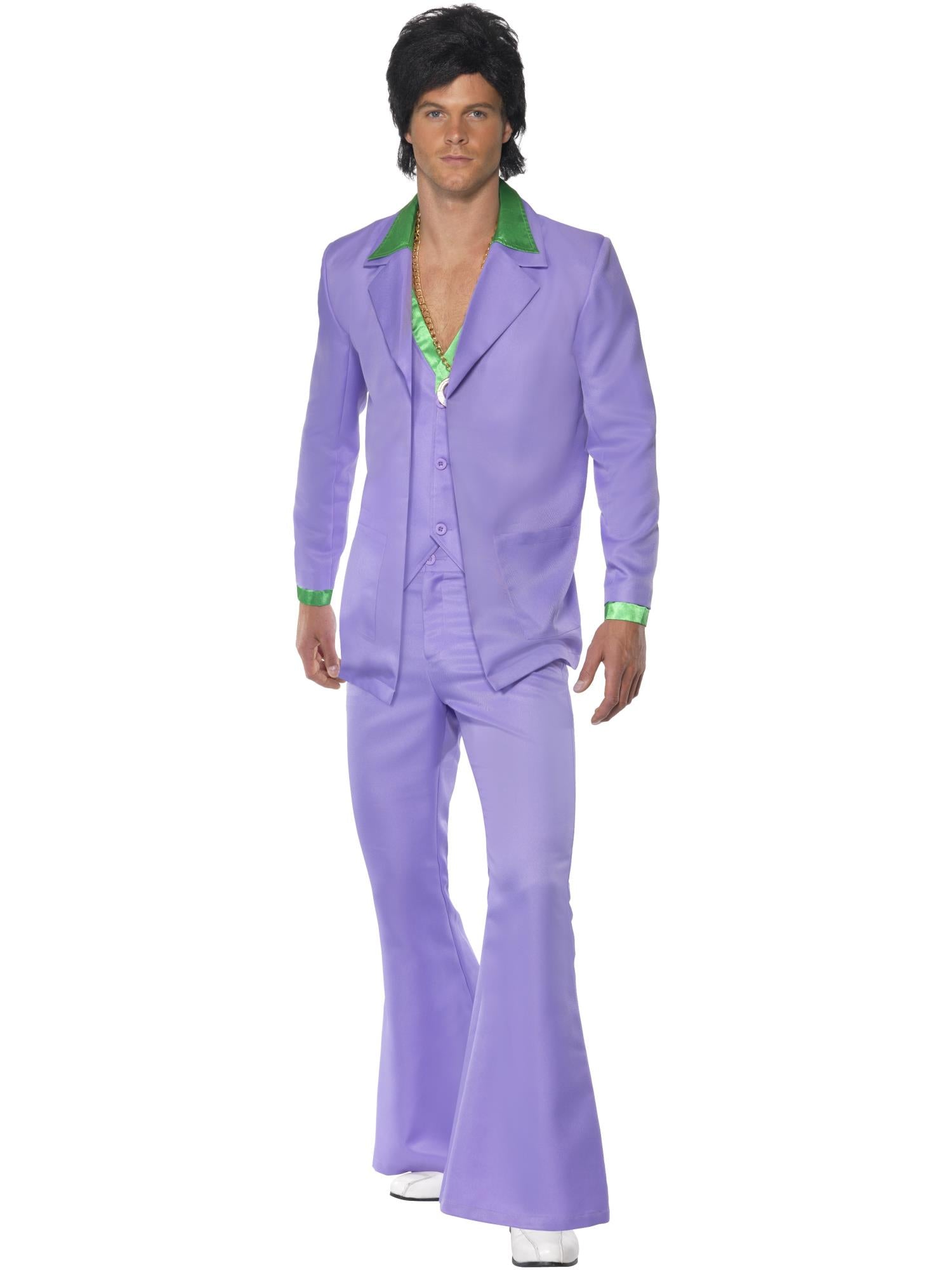 smiffys-fever-lavender-1970s-suit-kost-m-herren-m-lila image 1
