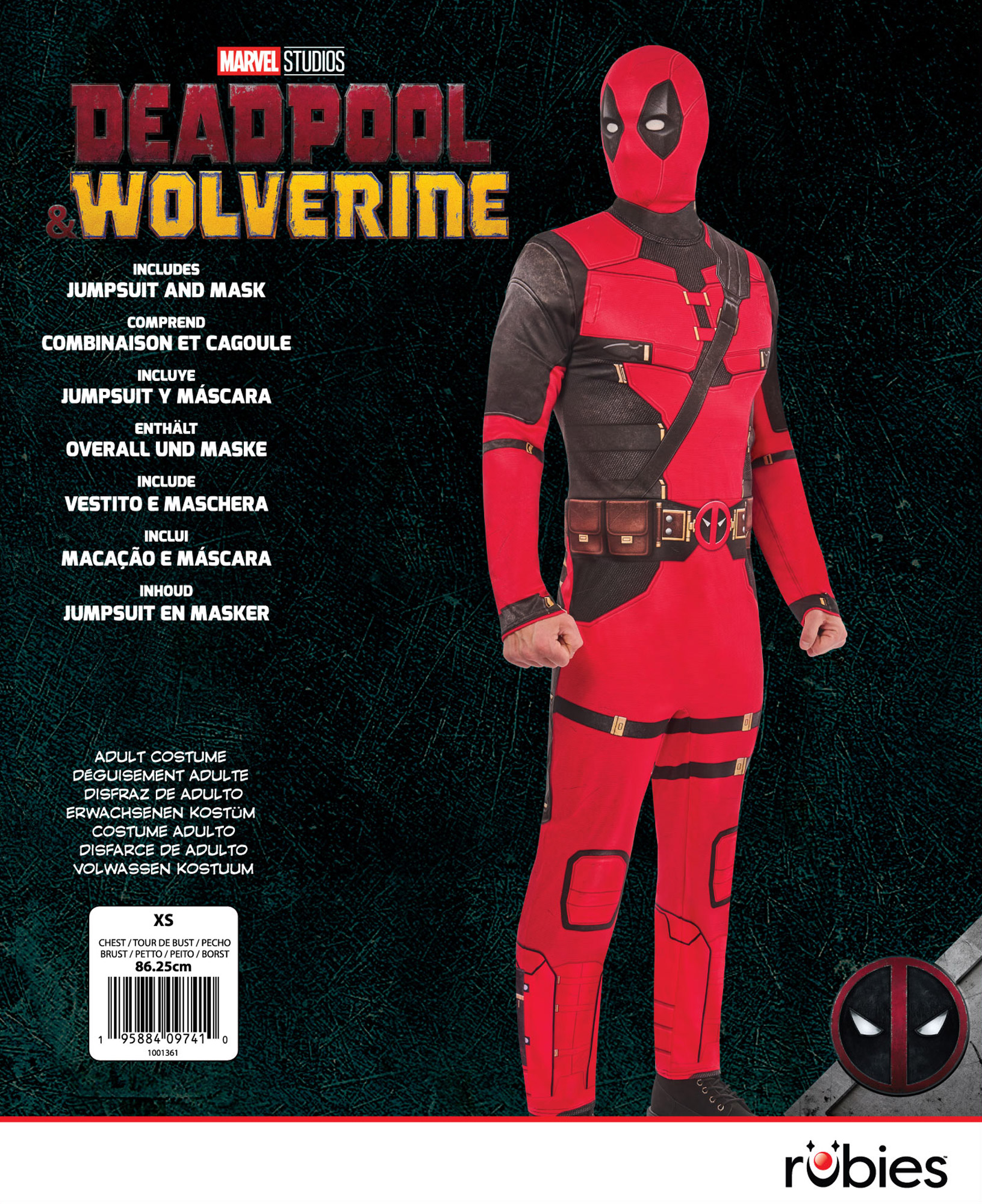 rubies-france-deadpool-kost-m-klassik-overall-erwachsene image 2