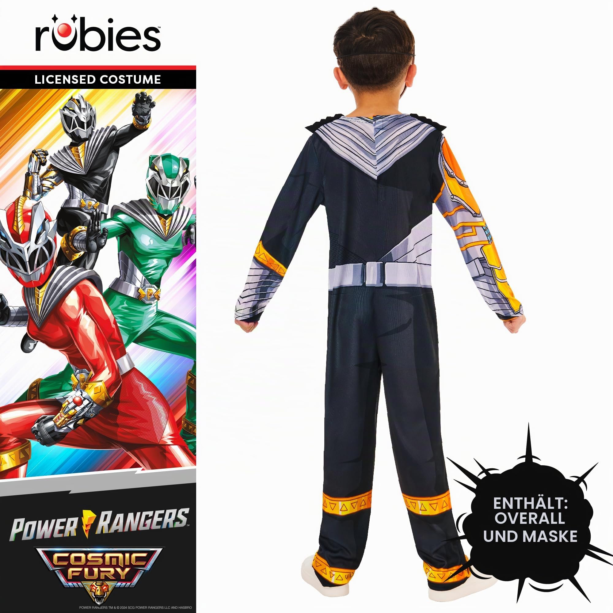 rubie-s-deluxe-power-rangers-cosmic-fury-black-ranger-kost-m-5-6 image 4
