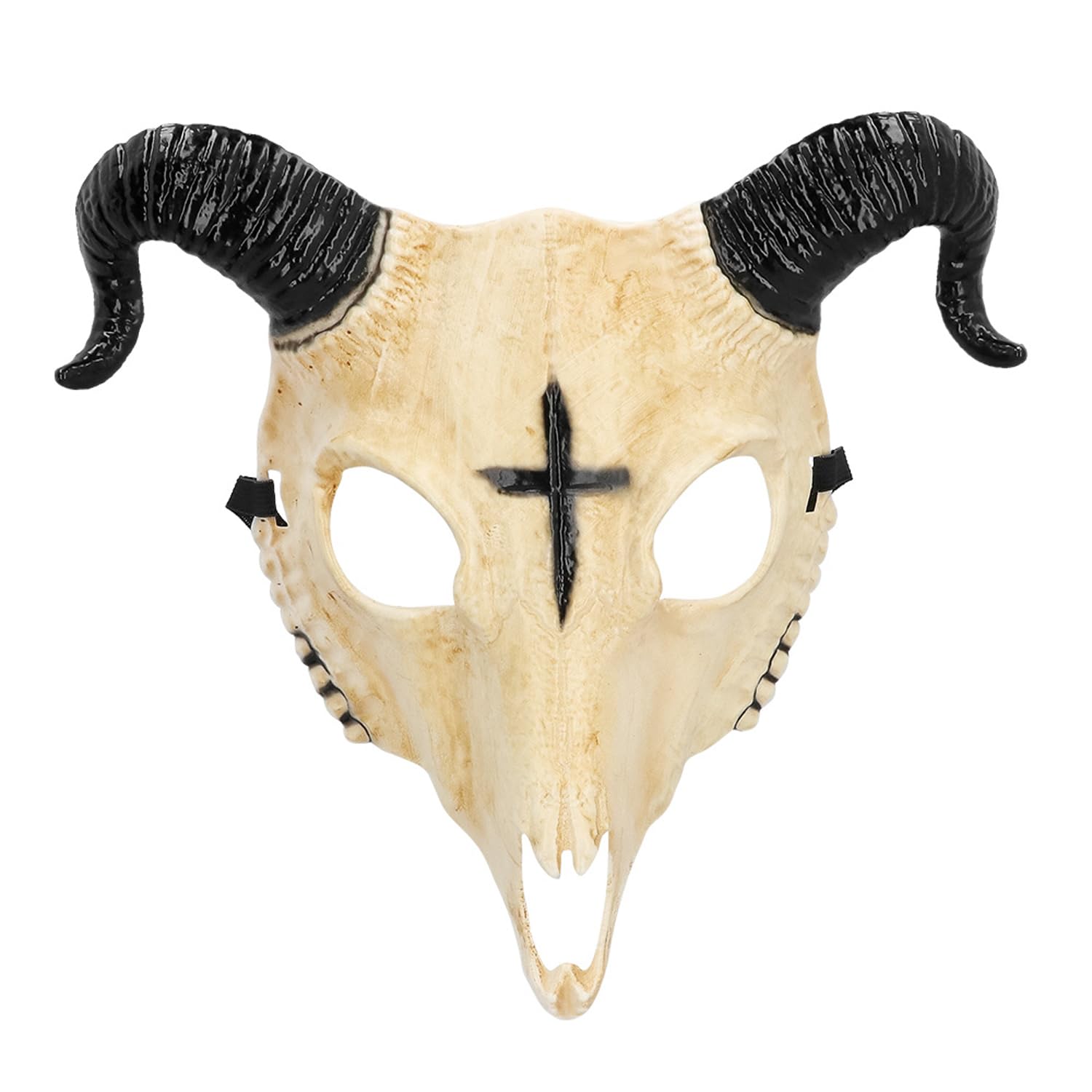 boland-97611-halbmaske-d-mon-totenkopf-mit-h-rnern image 2
