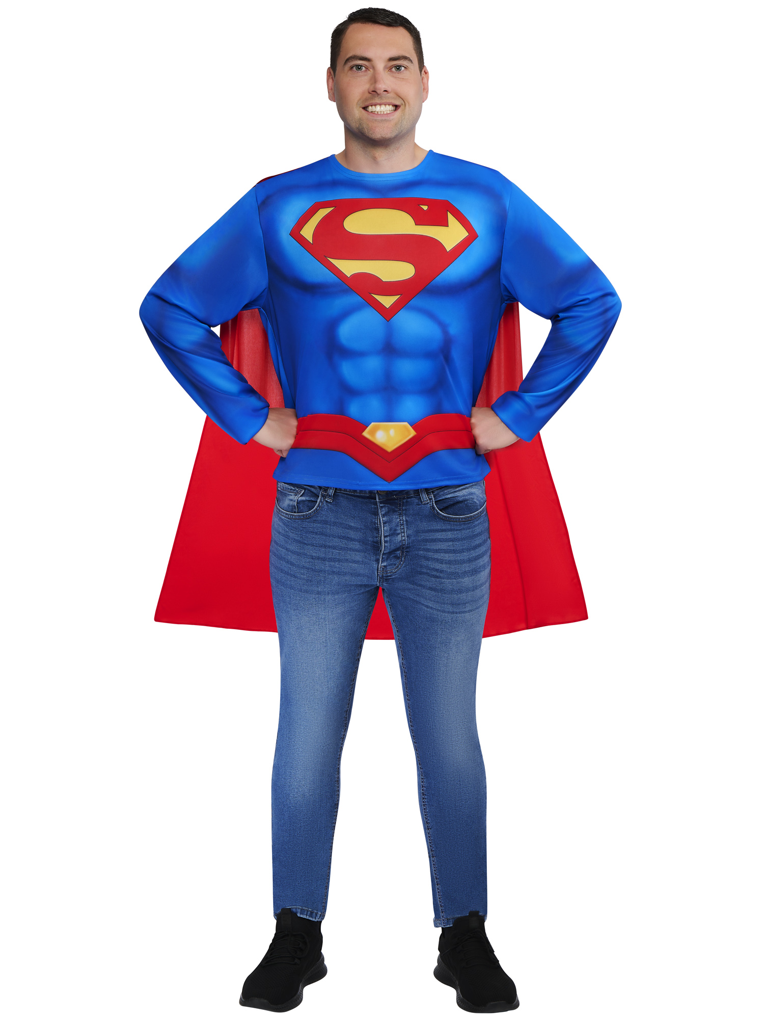 rubies-france-superman-kost-m-top-mit-cape-m-l-muskeln image 1