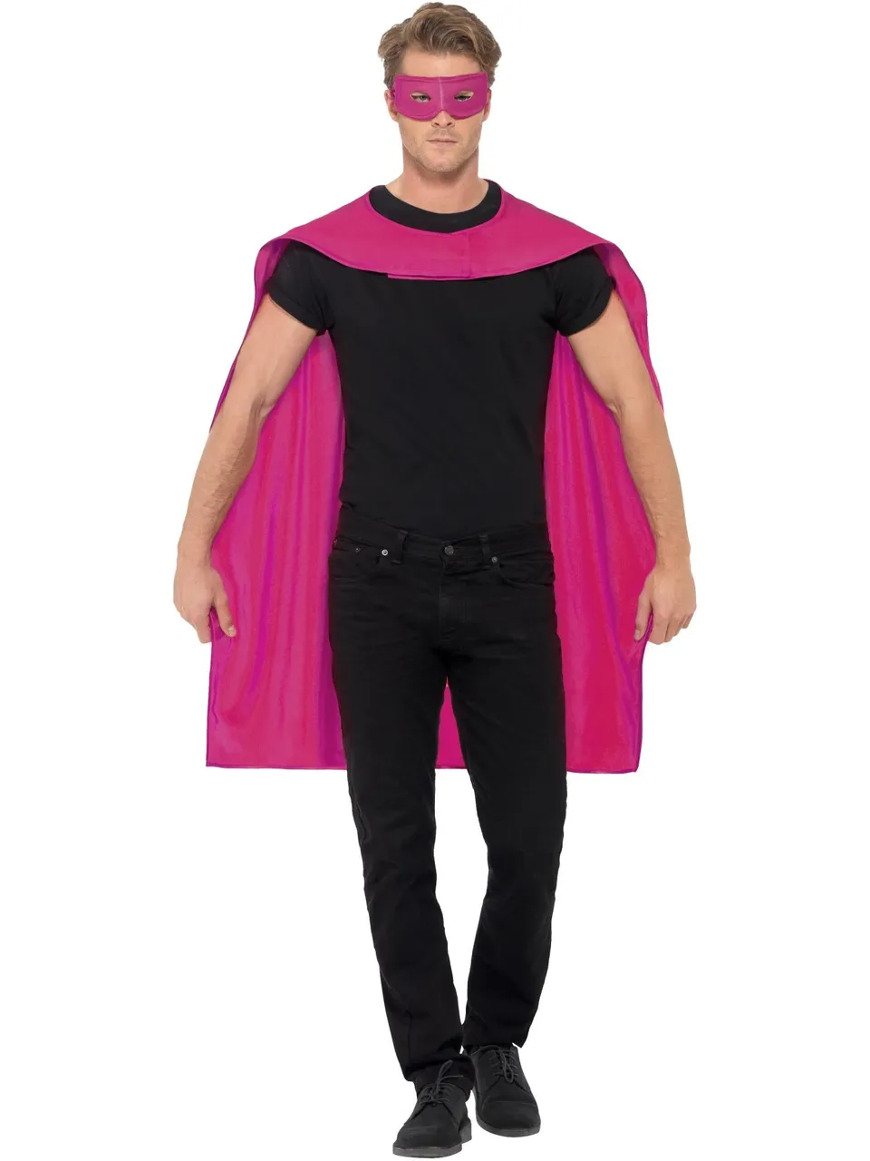 smiffys-fever-cape-pink-mit-augenmaske-einheitsgr-e image 1