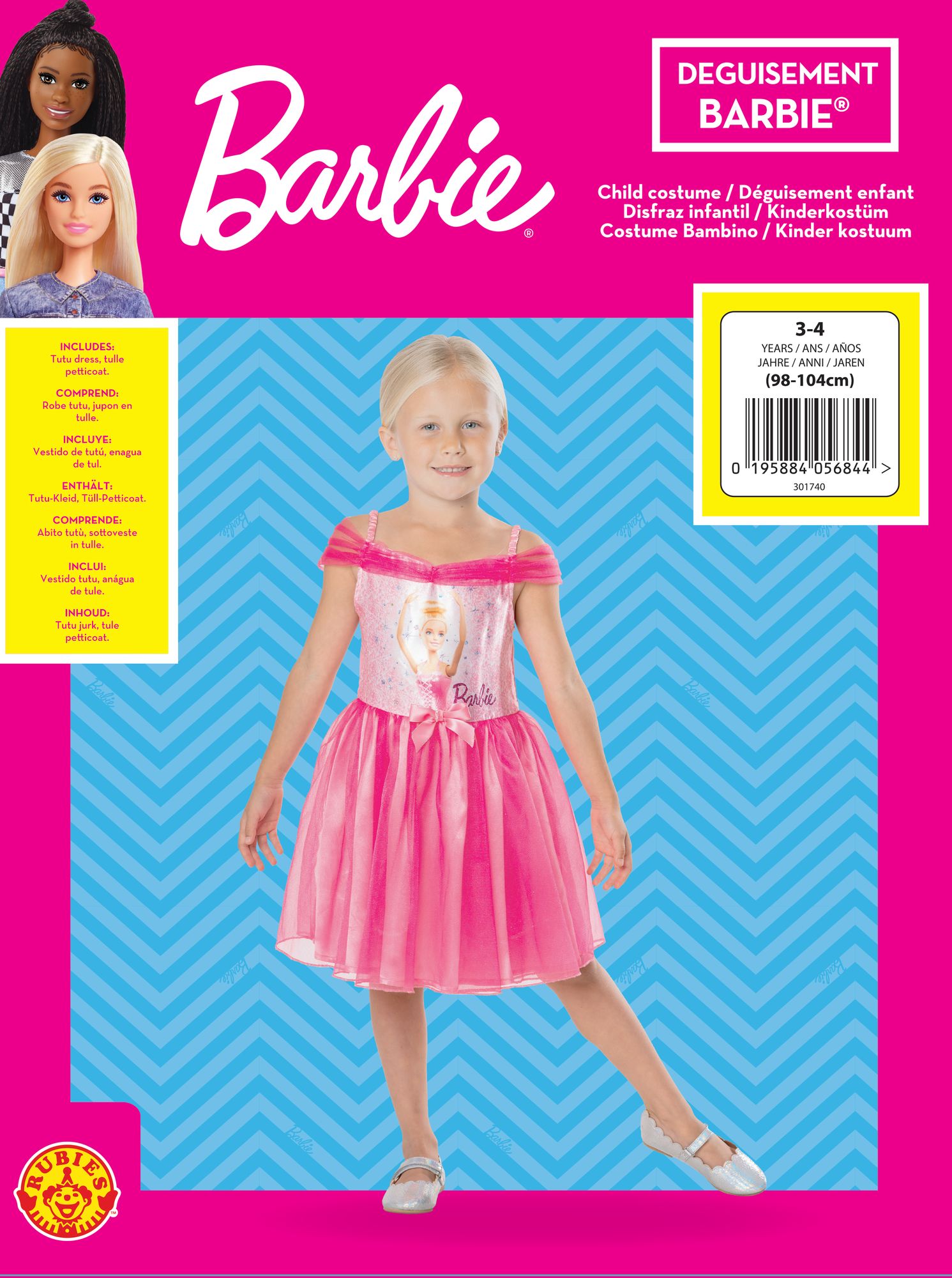 barbie-ballerina-kost-m-tutu-rosa-kinder-t-llkleid image 2