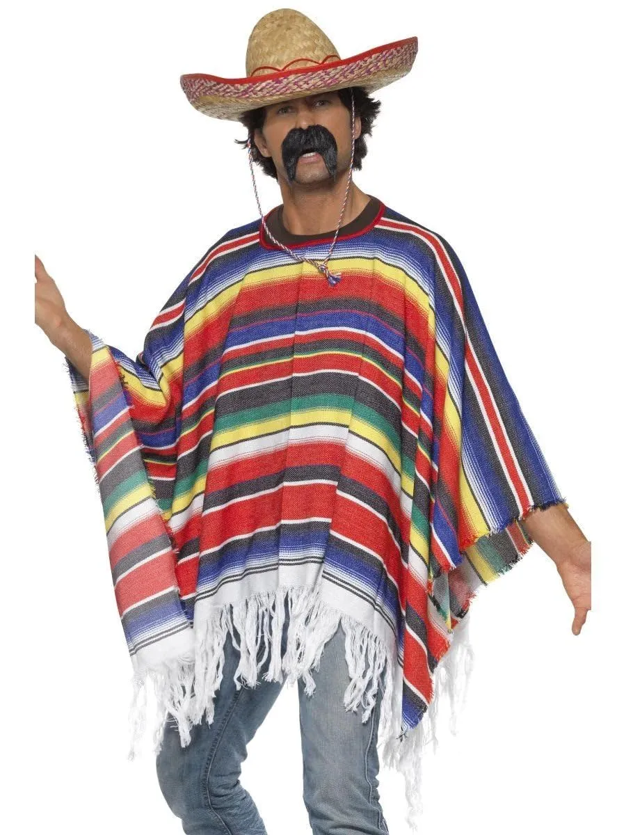 rubie-s-deluxe-mexikanischer-poncho-einheitsgr-e-mehrfarbig image 1
