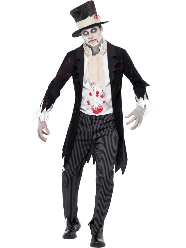 smiffys-fever-zombie-groom-kost-m-herren-m-schwarz image 1