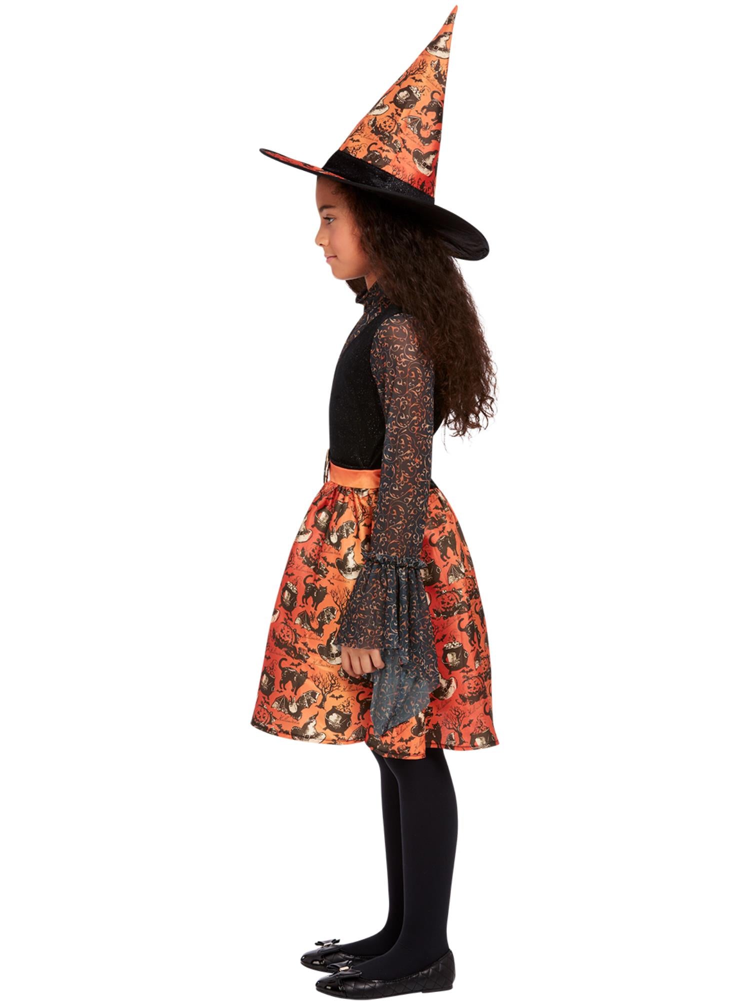 smiffys-fever-vintage-witch-hexenkost-m-orange-s-4-6-jahre image 3