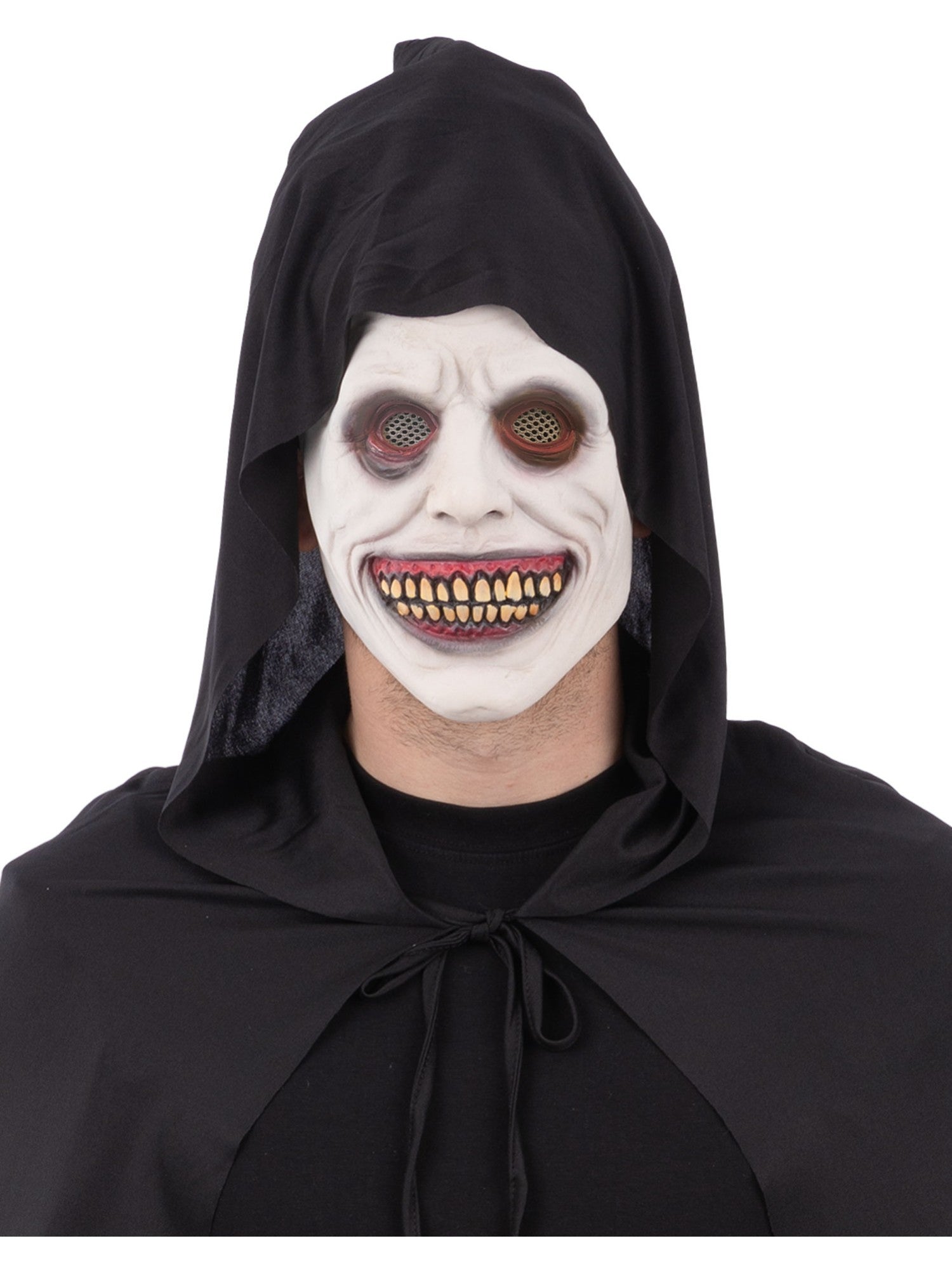 smiffys-makeup-fx-demon-maske-latex-wei-mit-gummiband image 1