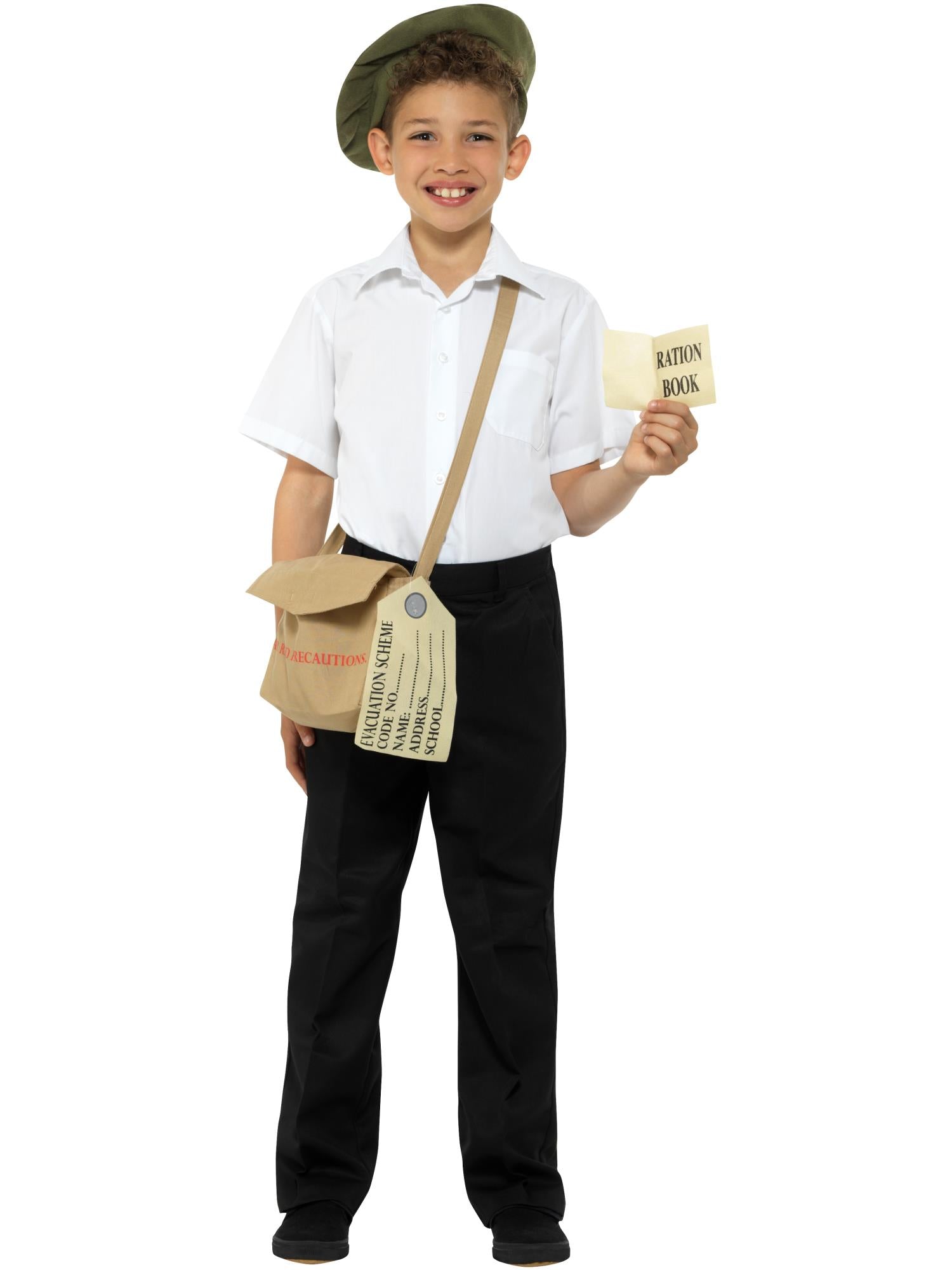 smiffys-fever-evacuee-instant-kit-kinderkost-m-braun-1940er image 1