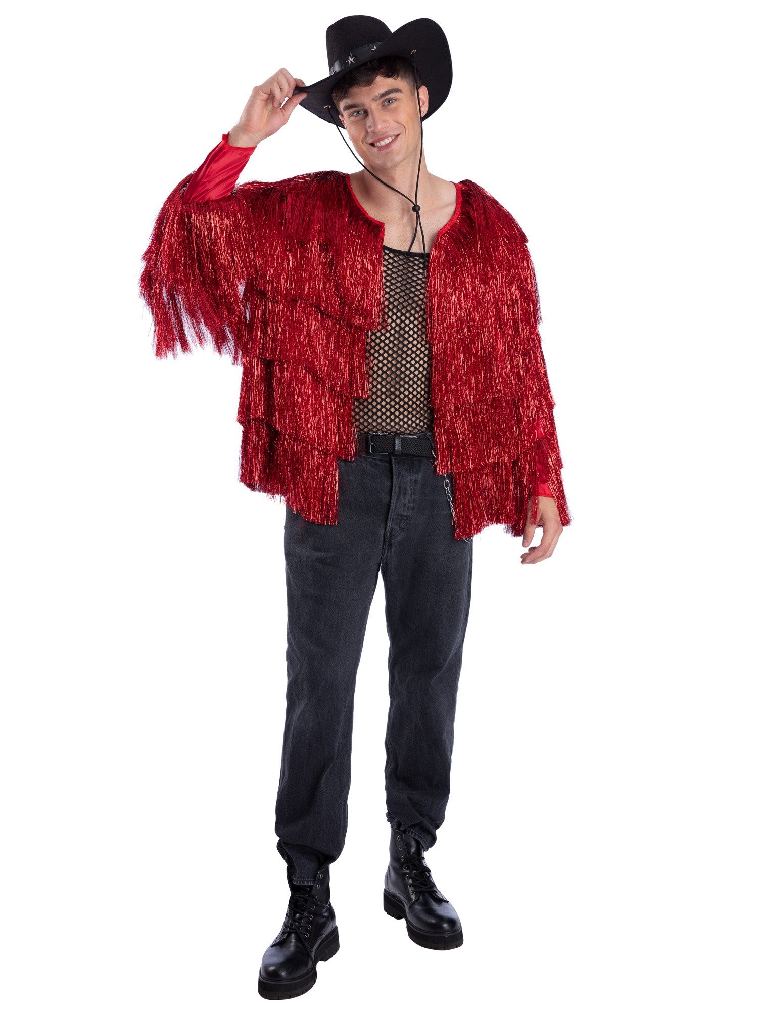 smiffys-fever-tinsel-jacke-rot-festival-fransen-gr-m-l image 3
