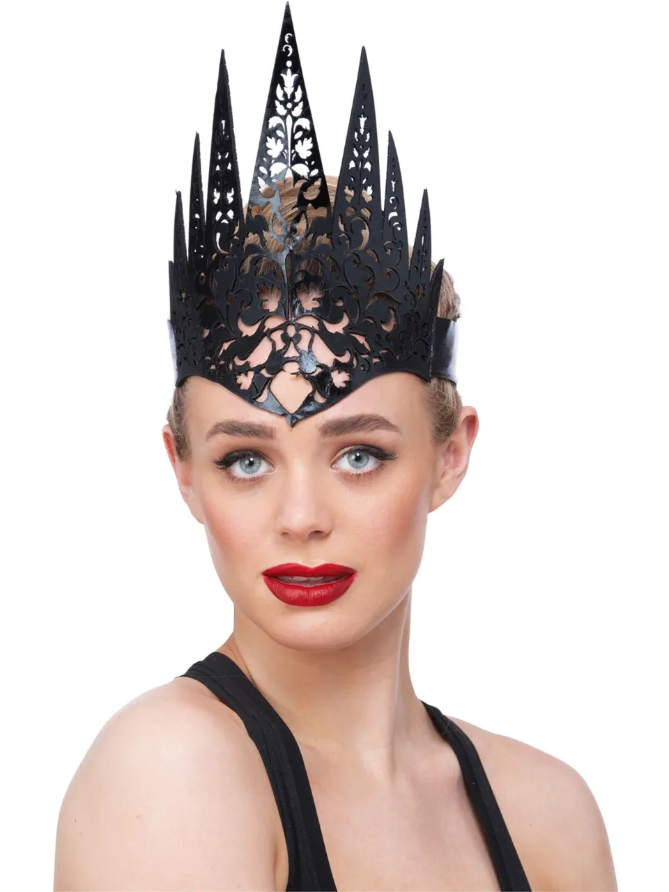 smiffys-fever-filigree-queen-krone-haarreif-schwarz image 1