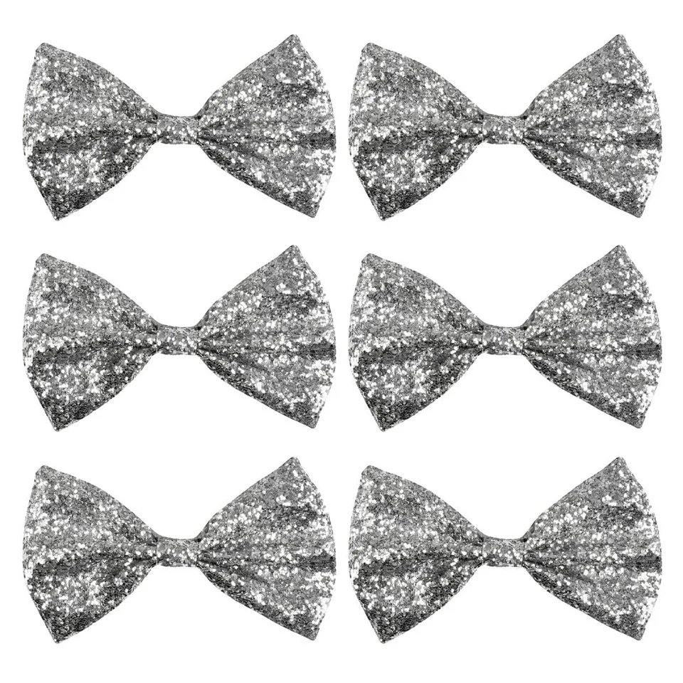 boland-glitzer-fliege-gold-silber-6-st-ck-13-cm image 1