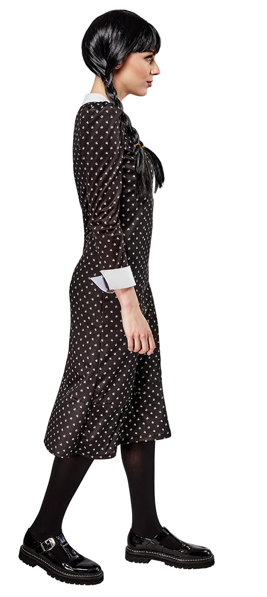 rubie-s-deluxe-wednesday-addams-kost-m-damen-l-schwarz image 5