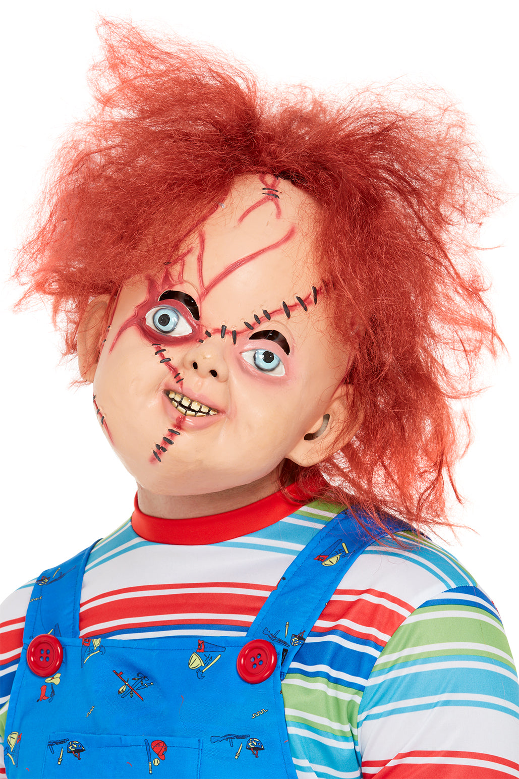 smiffys-makeup-fx-chucky-latex-maske-erwachsene-rot image 1