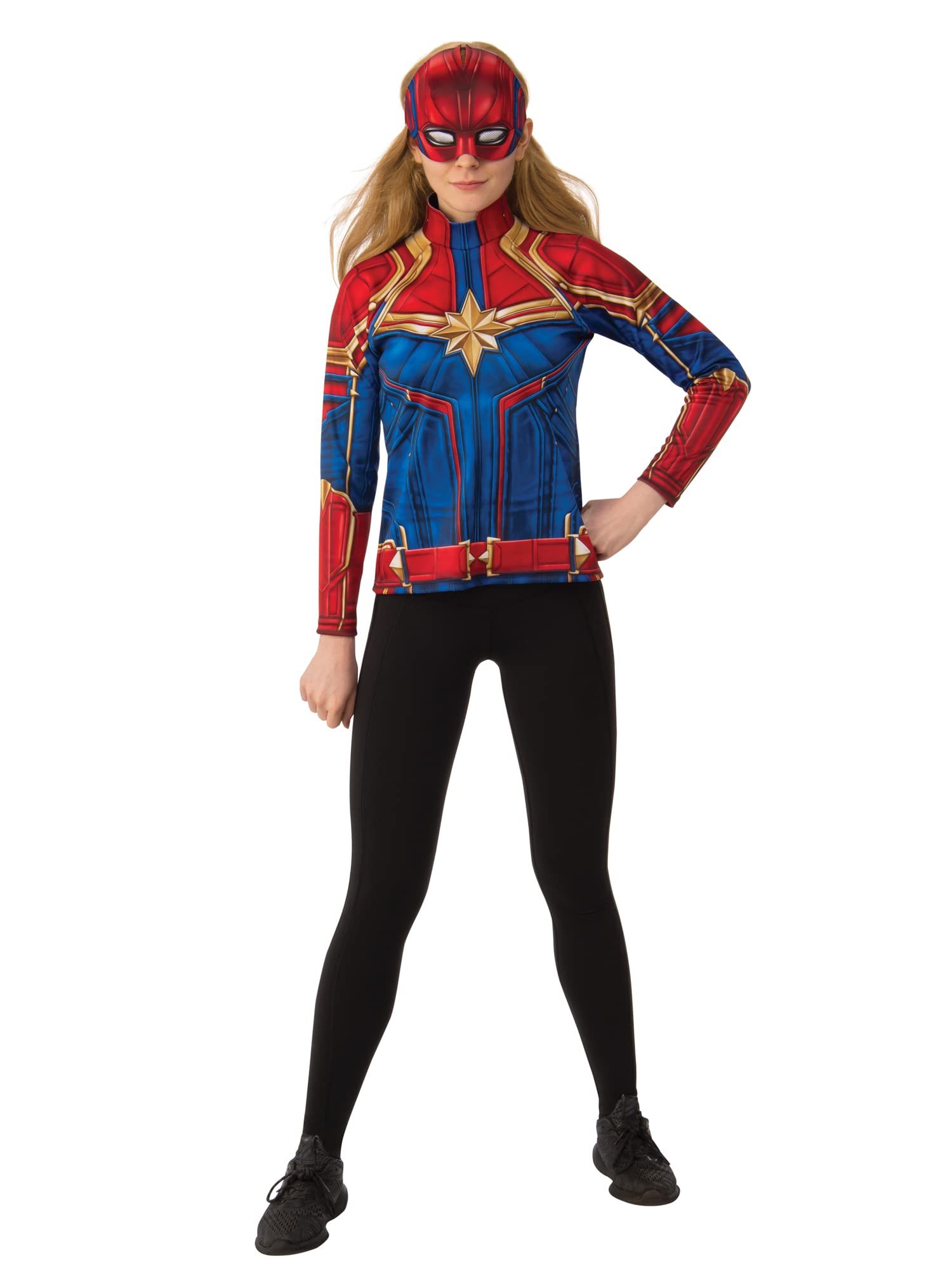 rubie-s-deluxe-captain-marvel-kost-m-damen-mit-kopfbedeckung image 1