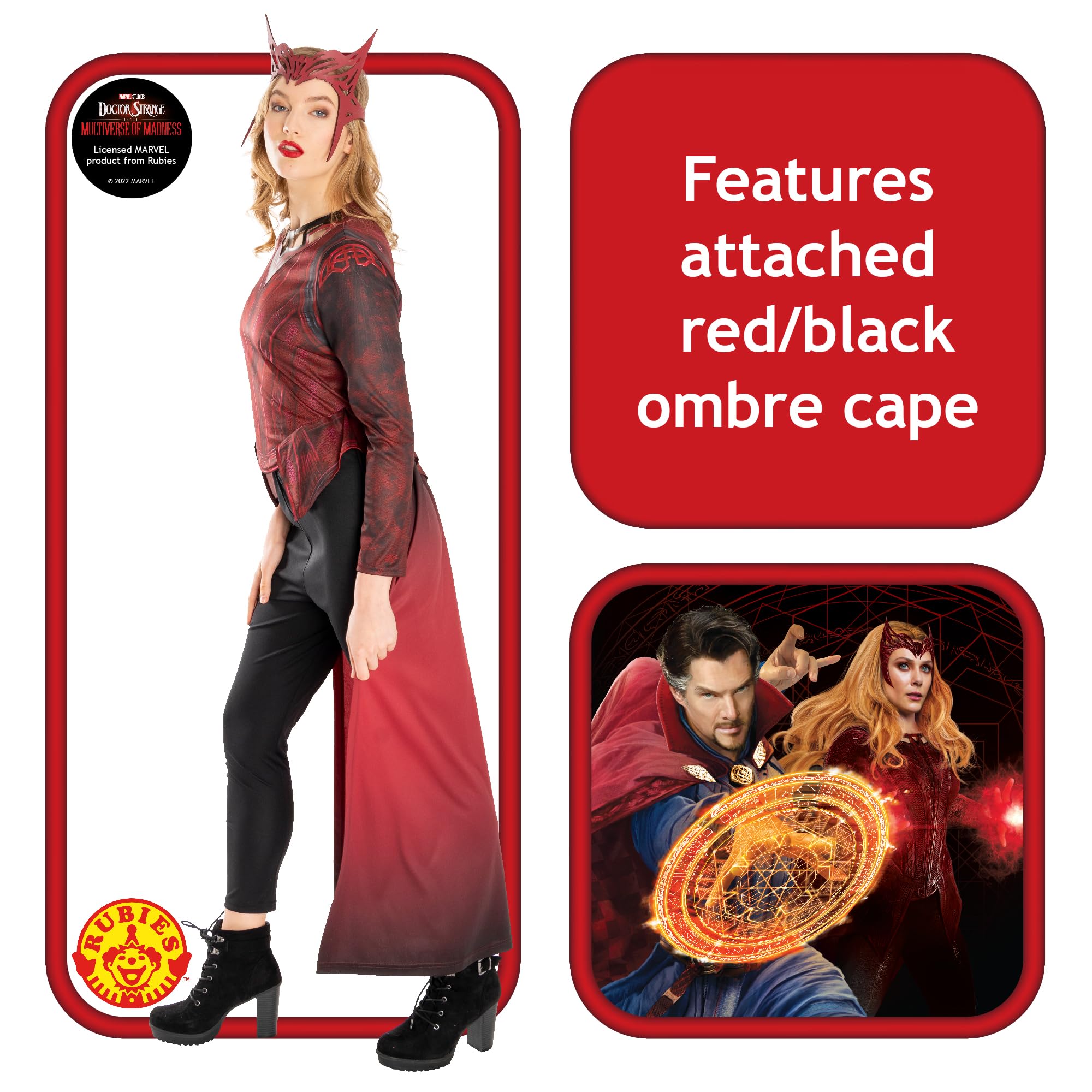 rubie-s-deluxe-scarlet-witch-kost-m-damen-12-14-marvel image 3