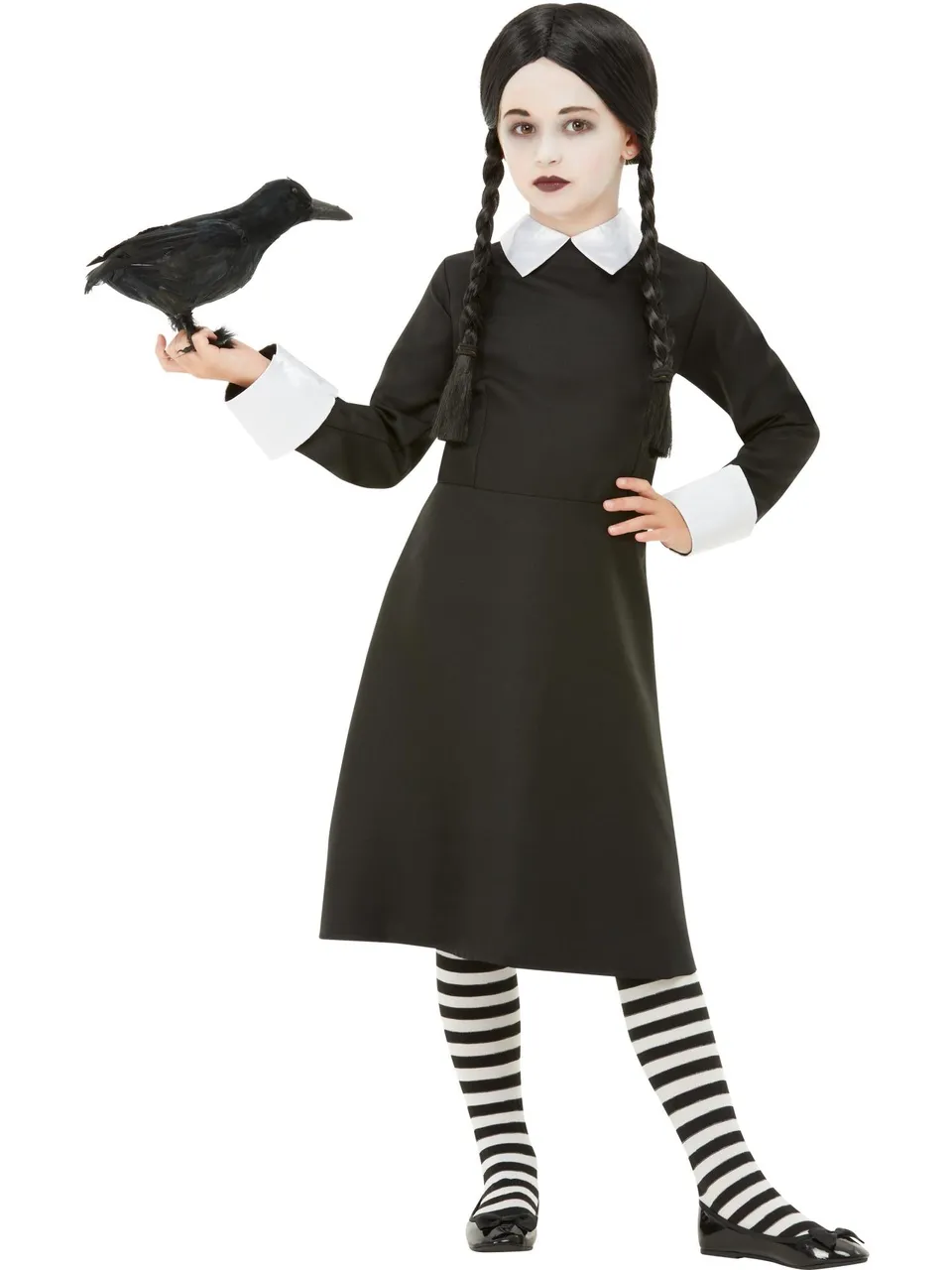 smiffys-fever-gothic-school-girl-kost-m-schwarz-m-dchen-langarm image 1