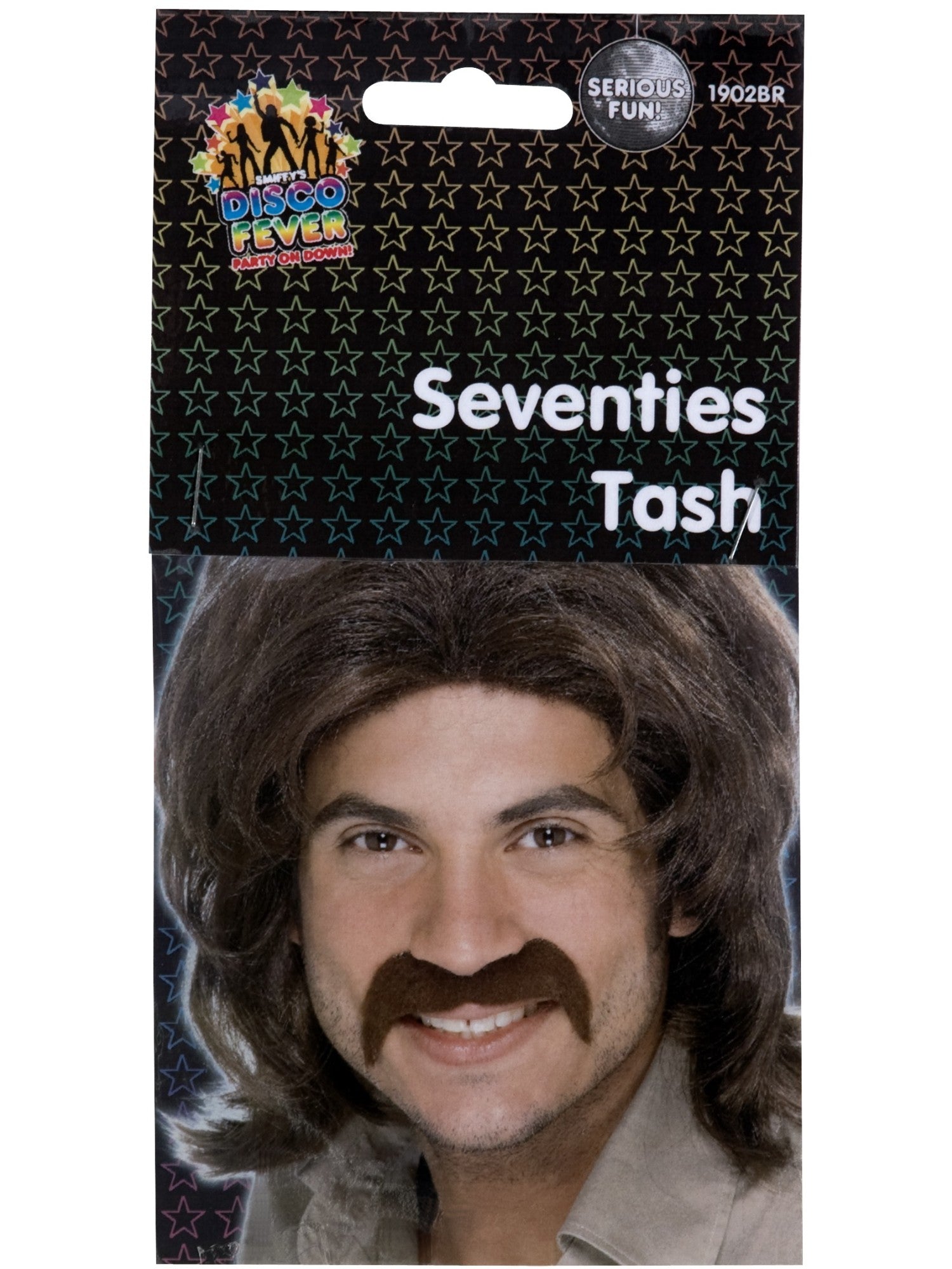 smiffys-fever-seventies-tash-schnurrbart-braun-selbstklebend image 2