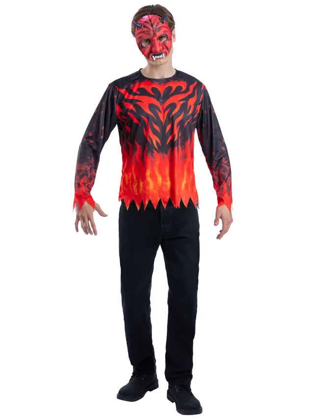 rubies-teufel-kost-m-set-top-maske-rot-schwarz-m-l image 1