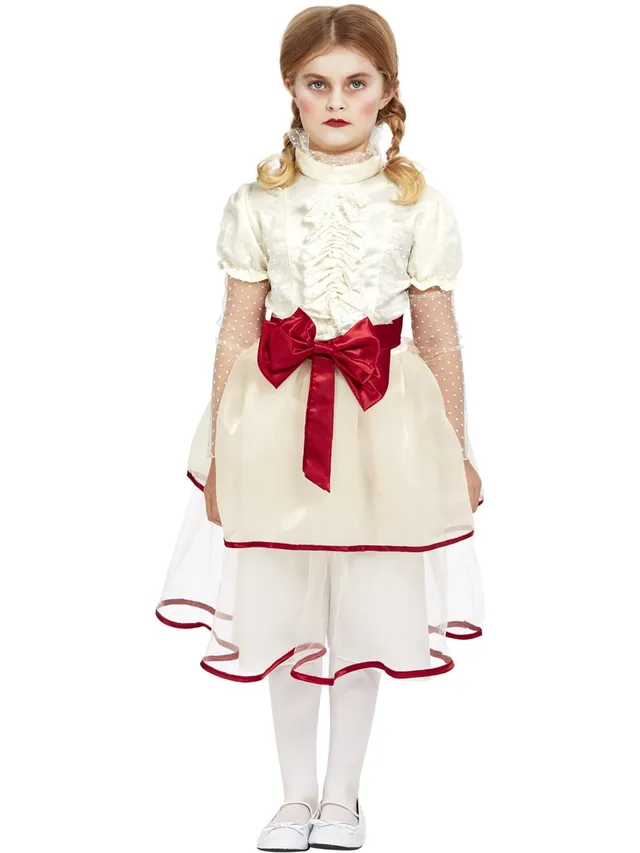 smiffys-fever-porzellanpuppe-kost-m-kleid-creme-m-dchen image 1
