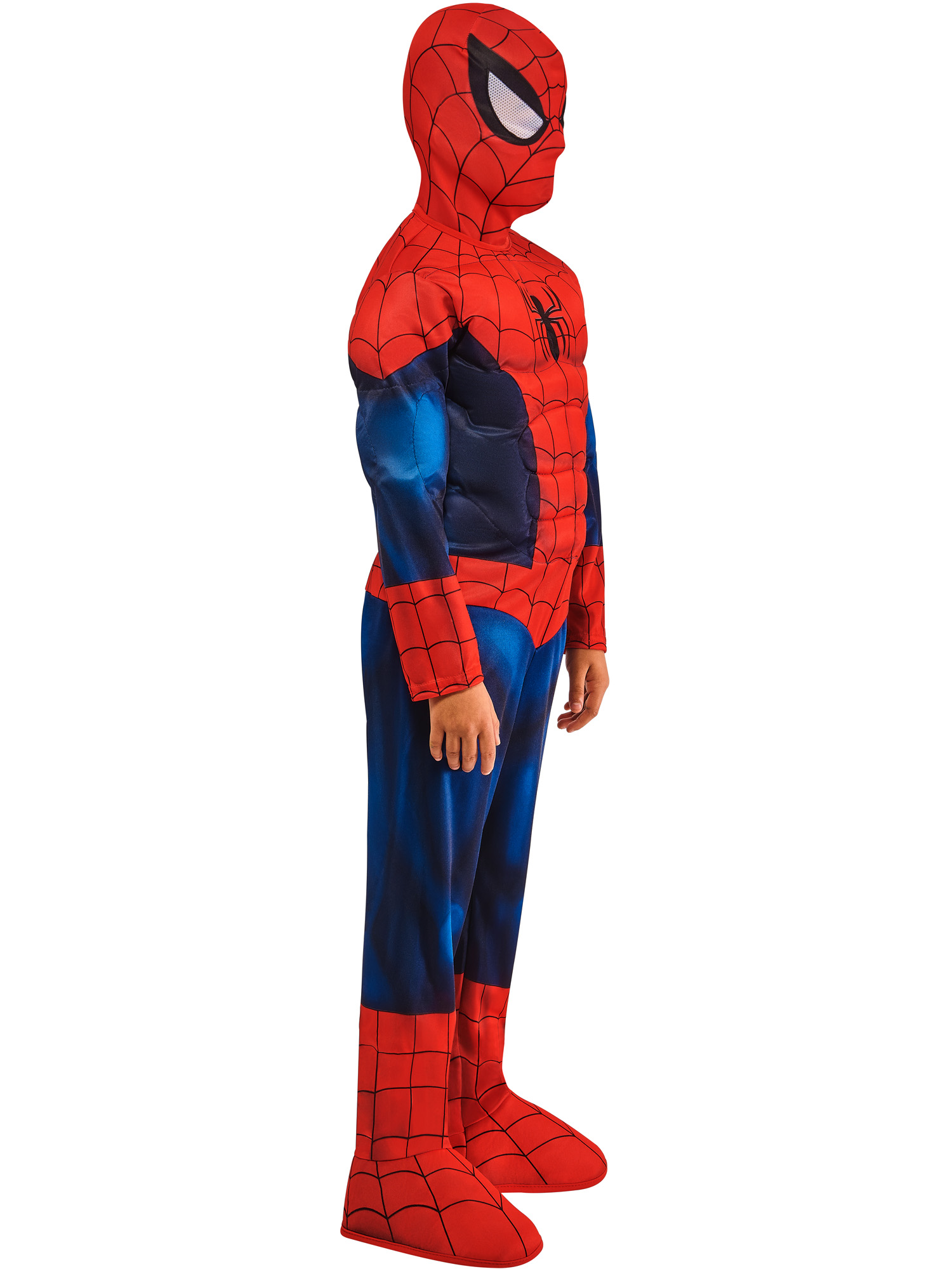 rubies-spider-man-kost-m-luxe-rot-blau-mit-muskeln-maske image 7
