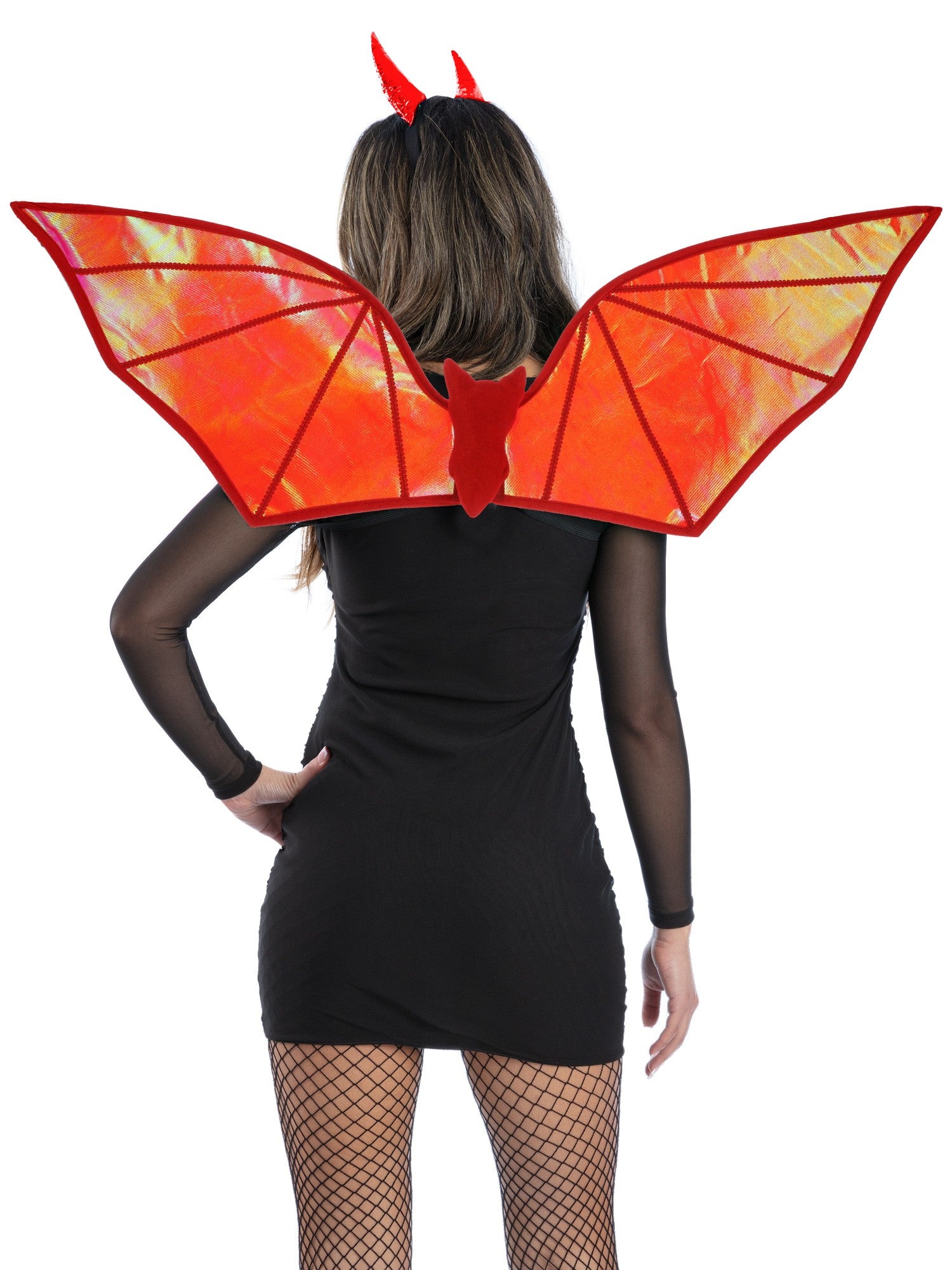 smiffys-fever-teufel-set-rot-fl-gel-h-rner-haarreif-halloween image 2