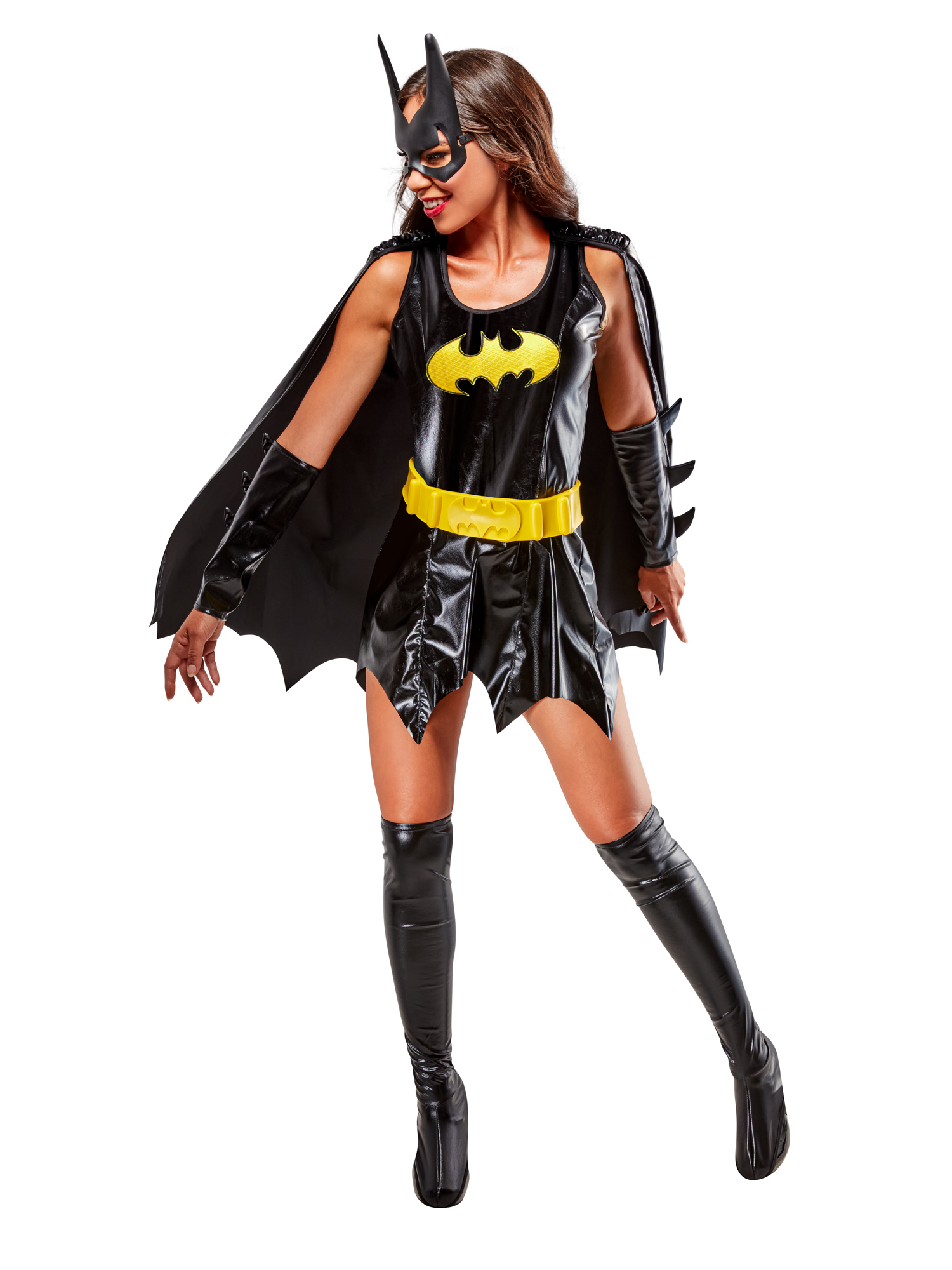 rubies-batgirl-kost-m-sexy-schwarz-mit-cape-damen image 4