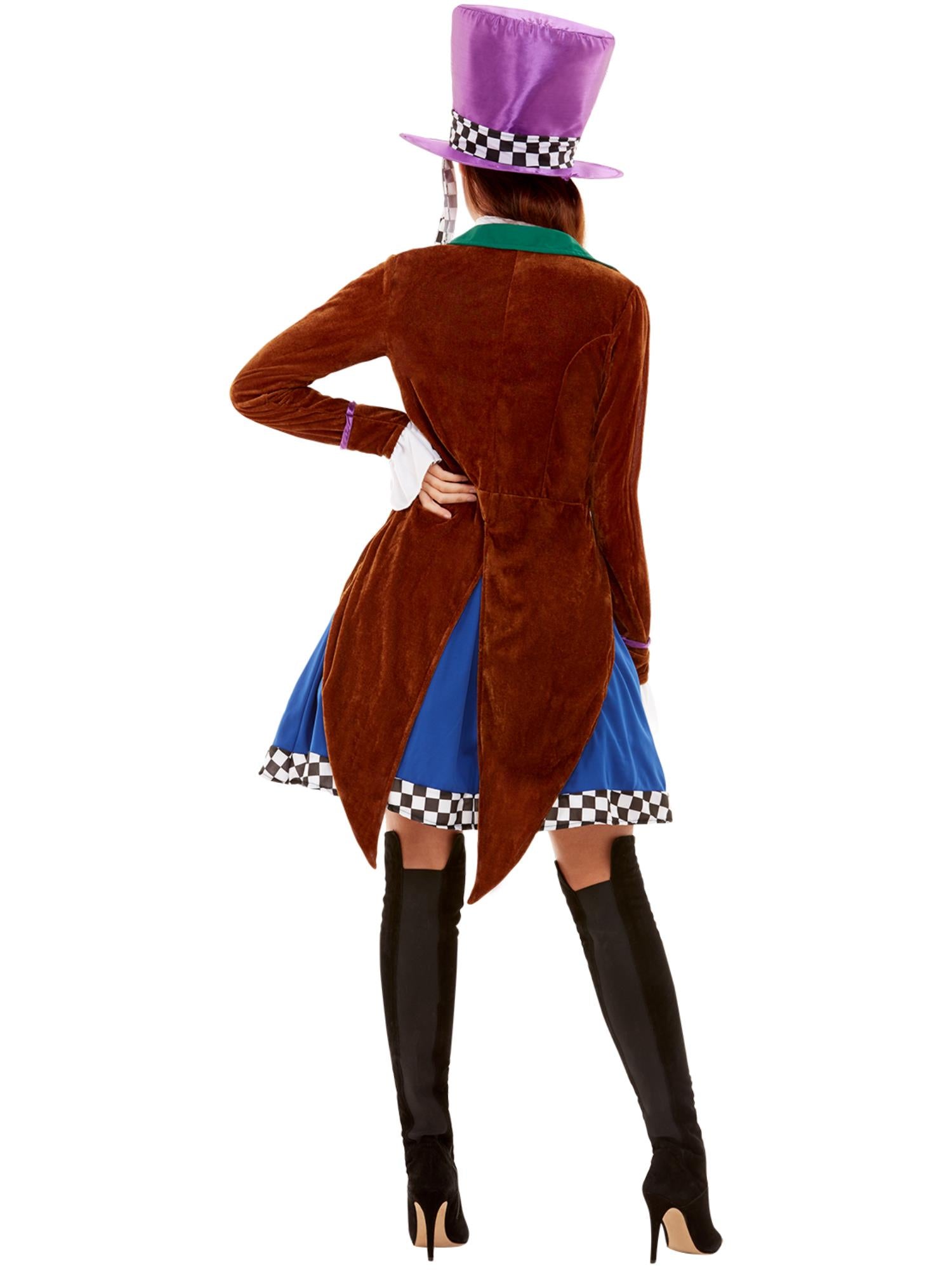 smiffys-fever-miss-hatter-kost-m-bunt-hut-gr-s-xl image 2