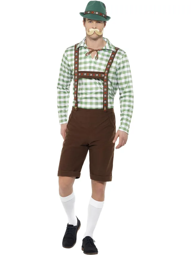 smiffys-fever-alpine-bavarian-kost-m-herren-lederhose-gr-n image 1