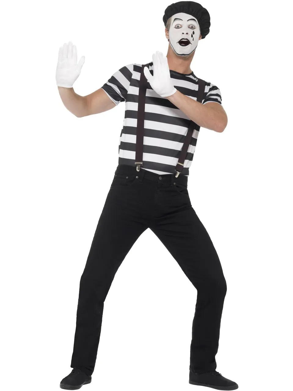 smiffys-fever-gentleman-mime-kost-m-schwarz-wei-m-l image 1