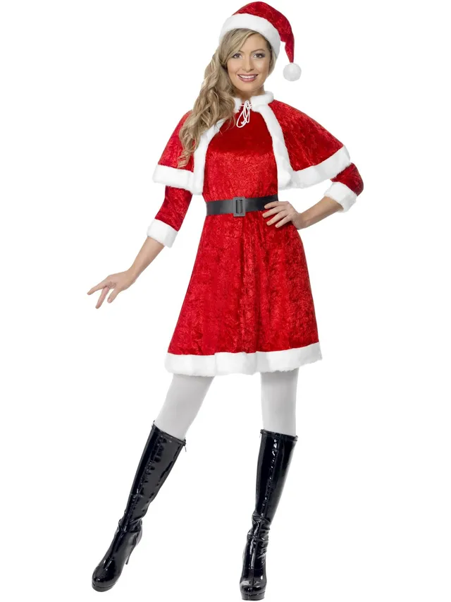 smiffys-fever-miss-santa-kost-m-damen-rot-4-teilig image 1