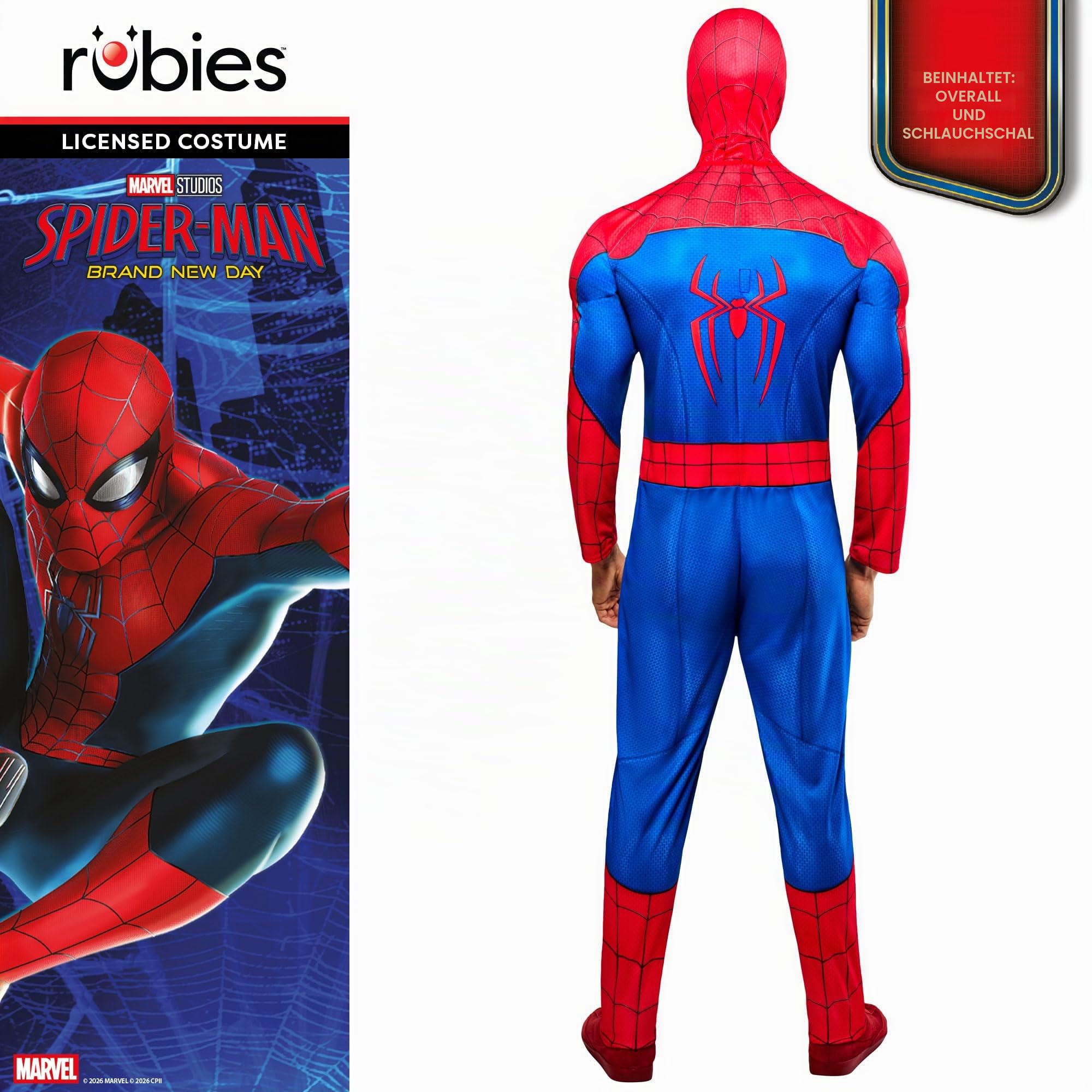 rubie-s-deluxe-spider-man-kost-m-herren-gr-e-l image 2