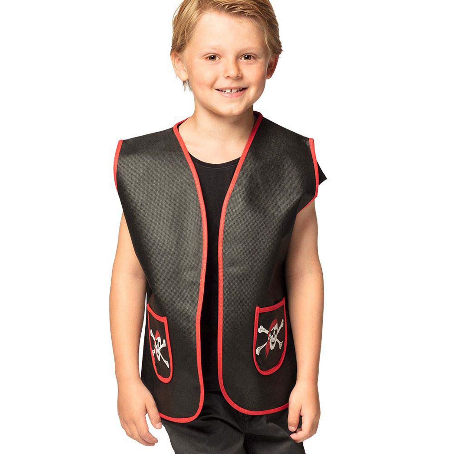 boland-74147-piratenweste-kinder-rot-schwarz-4-7-jahre image 2