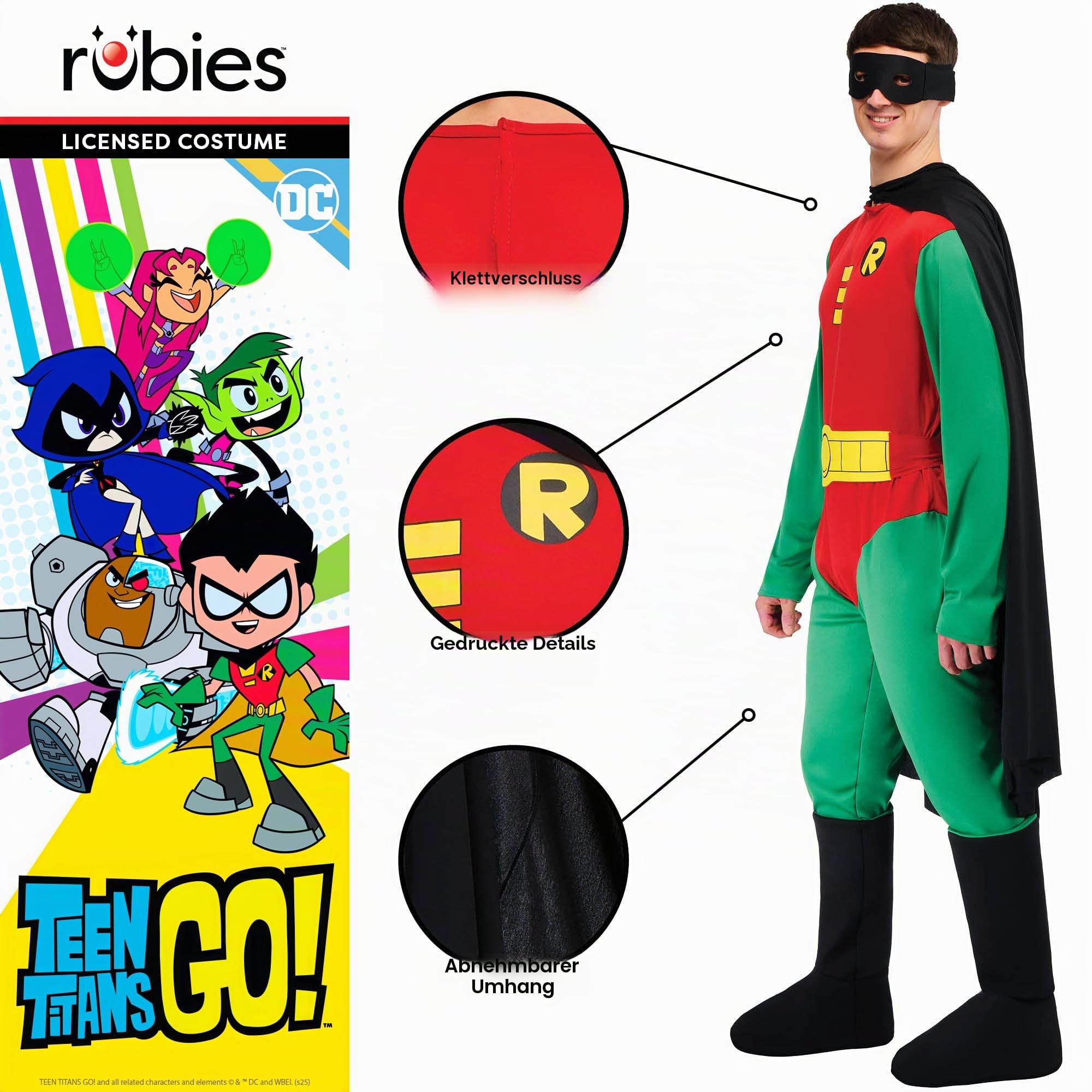 rubie-s-deluxe-robin-herren-kost-m-s-dc-comics-classic image 4