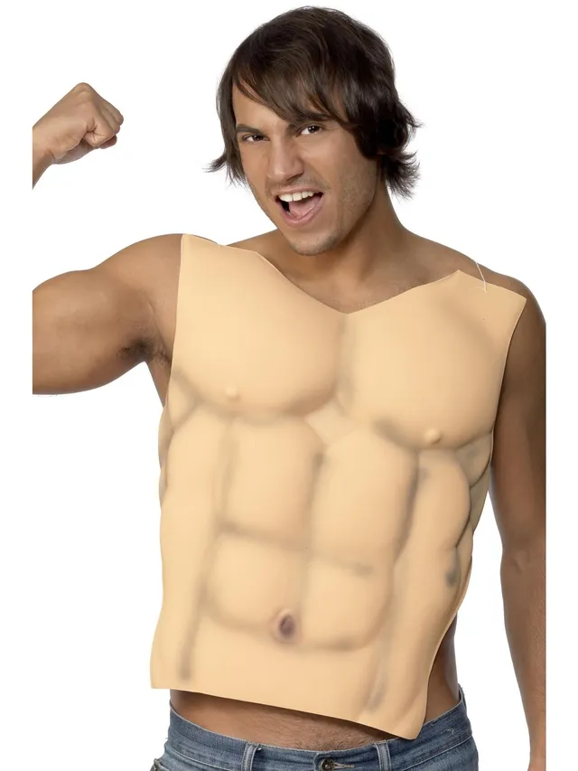 smiffys-fever-male-eva-chest-muskelbrust-hautfarben image 1