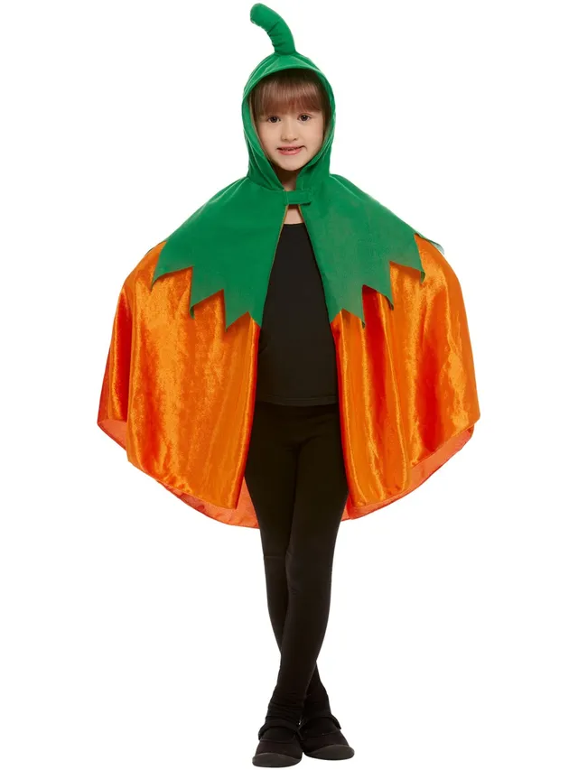 smiffys-fever-k-rbis-cape-kinder-orange-mit-kapuze image 1