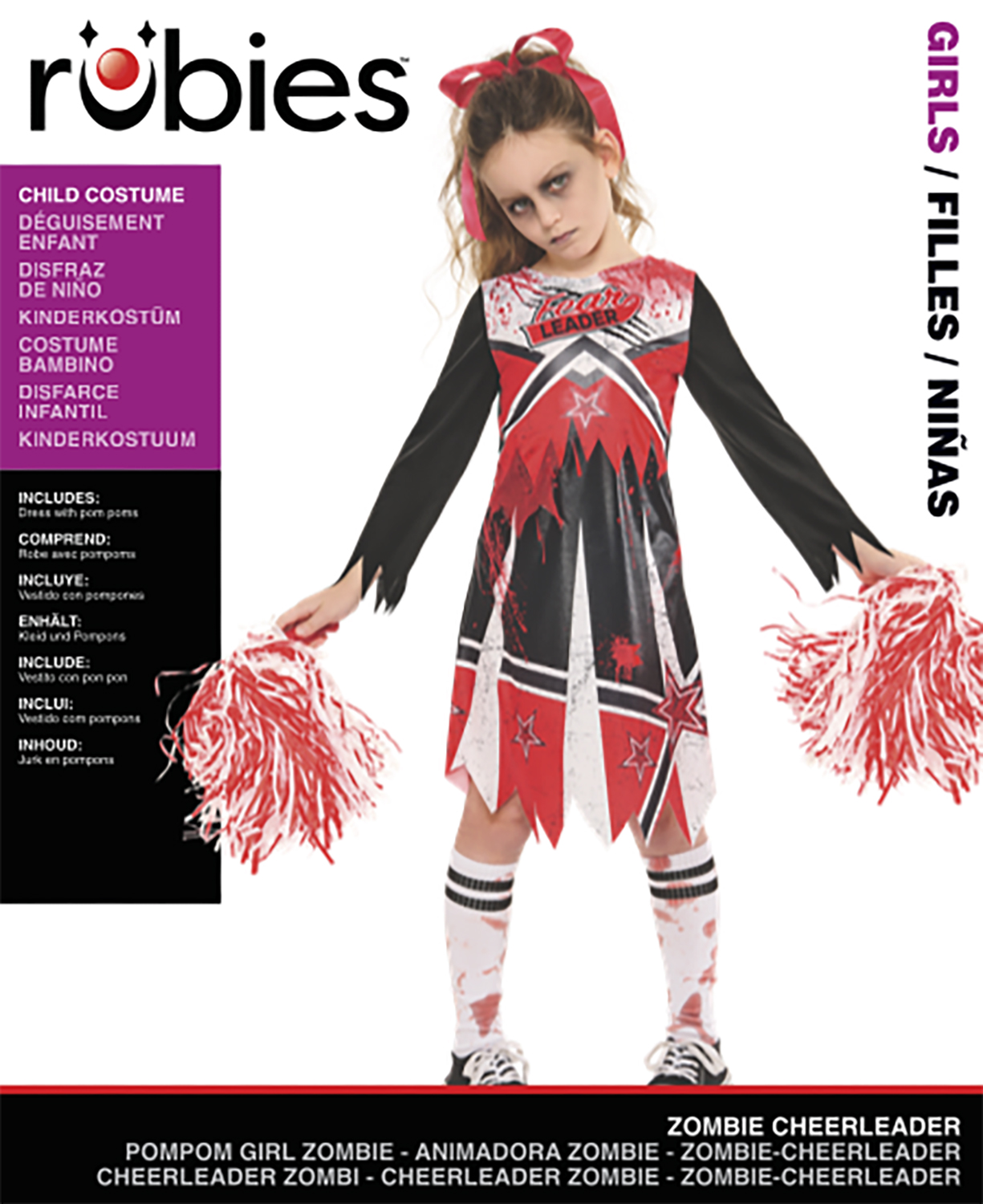 rubies-d-guisements-zombie-cheerleader-kost-m-kinder-mit-pompons image 5