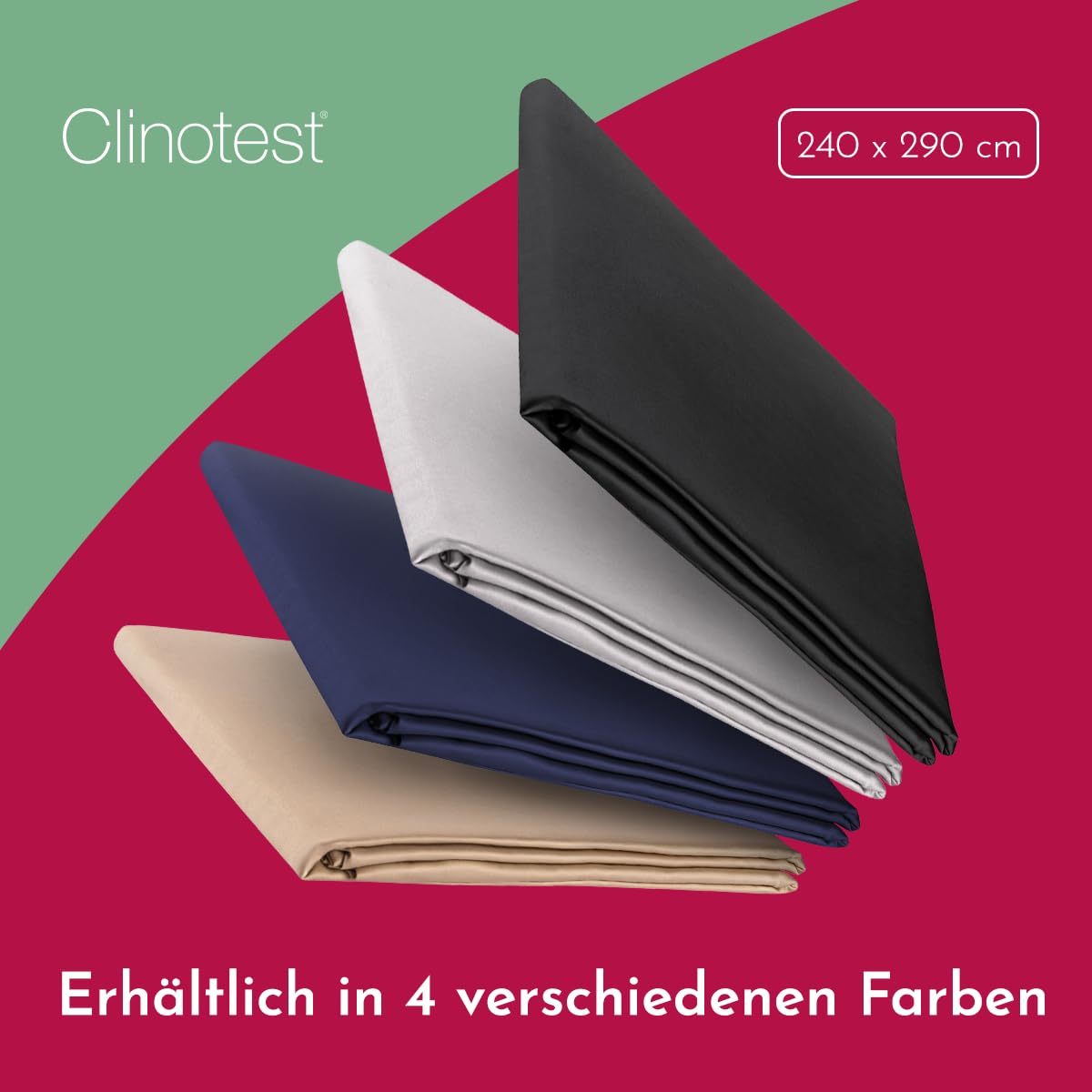 clinotest-bettwaren-240x290-bettlaken-beige-satin-ohne-gummizug image 3