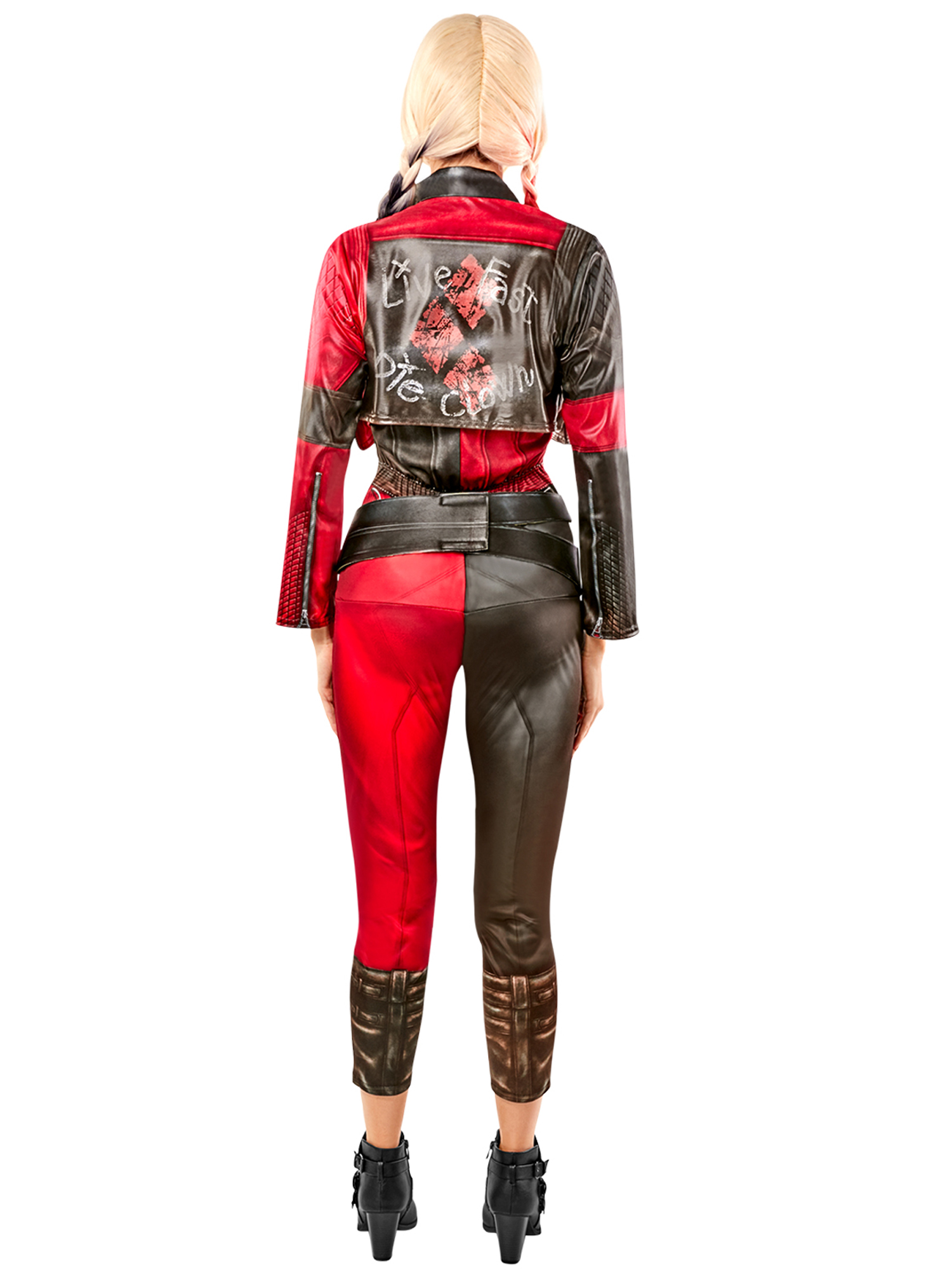 rubies-harley-quinn-the-suicide-squad-kost-m-overall-rot-schwarz-erwachsene image 2