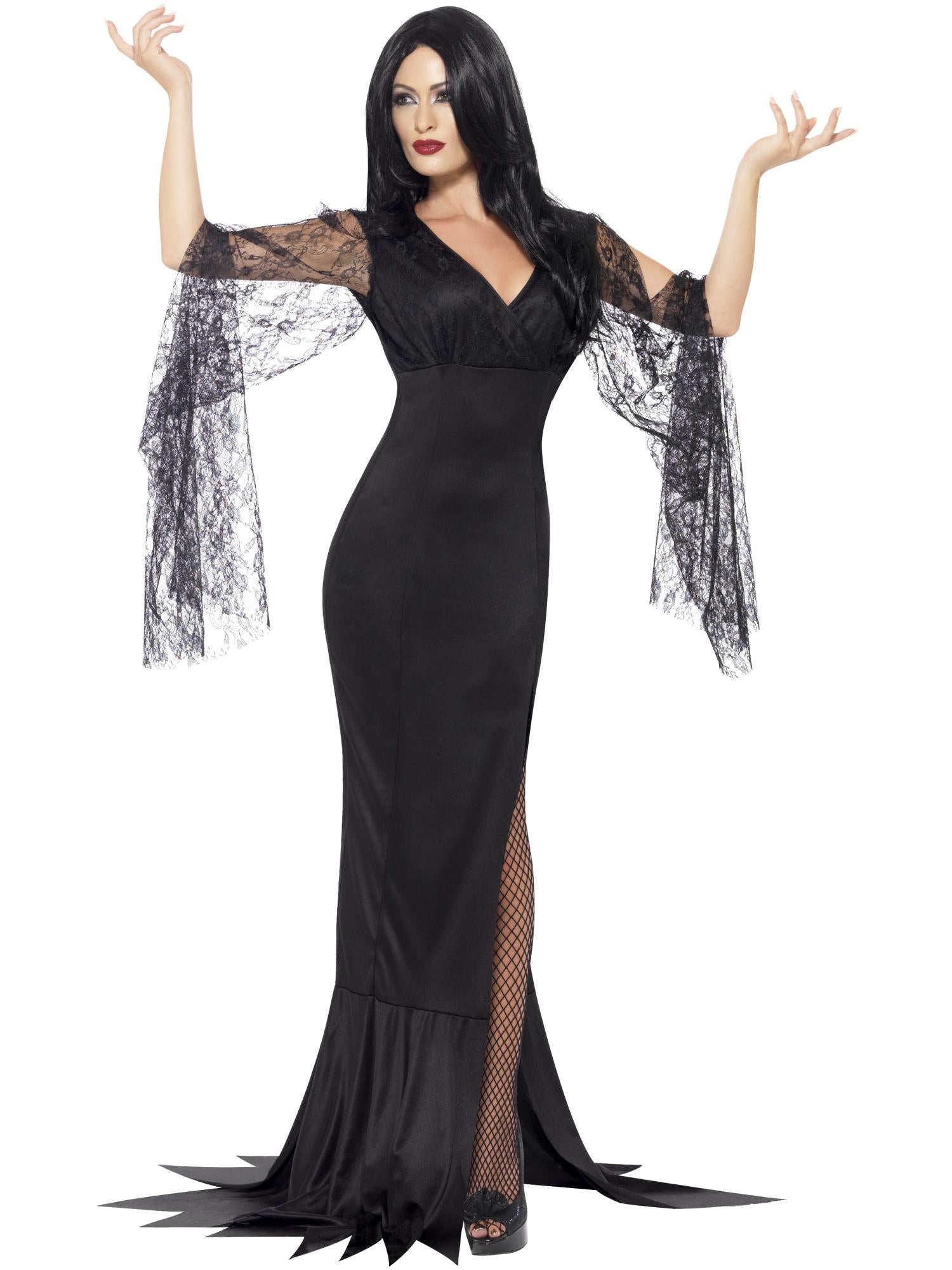 smiffys-fever-immortal-soul-kost-m-damen-schwarz-maxikleid image 1