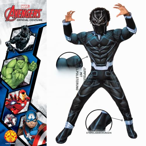 rubie-s-deluxe-black-panther-kinderkost-m-7-8-j-mit-maske image 8