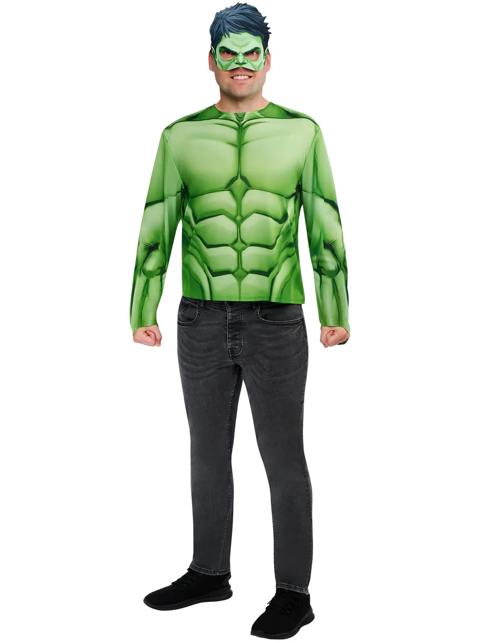 rubies-d-guisements-hulk-top-maske-kost-m-m-l-gr-n image 1