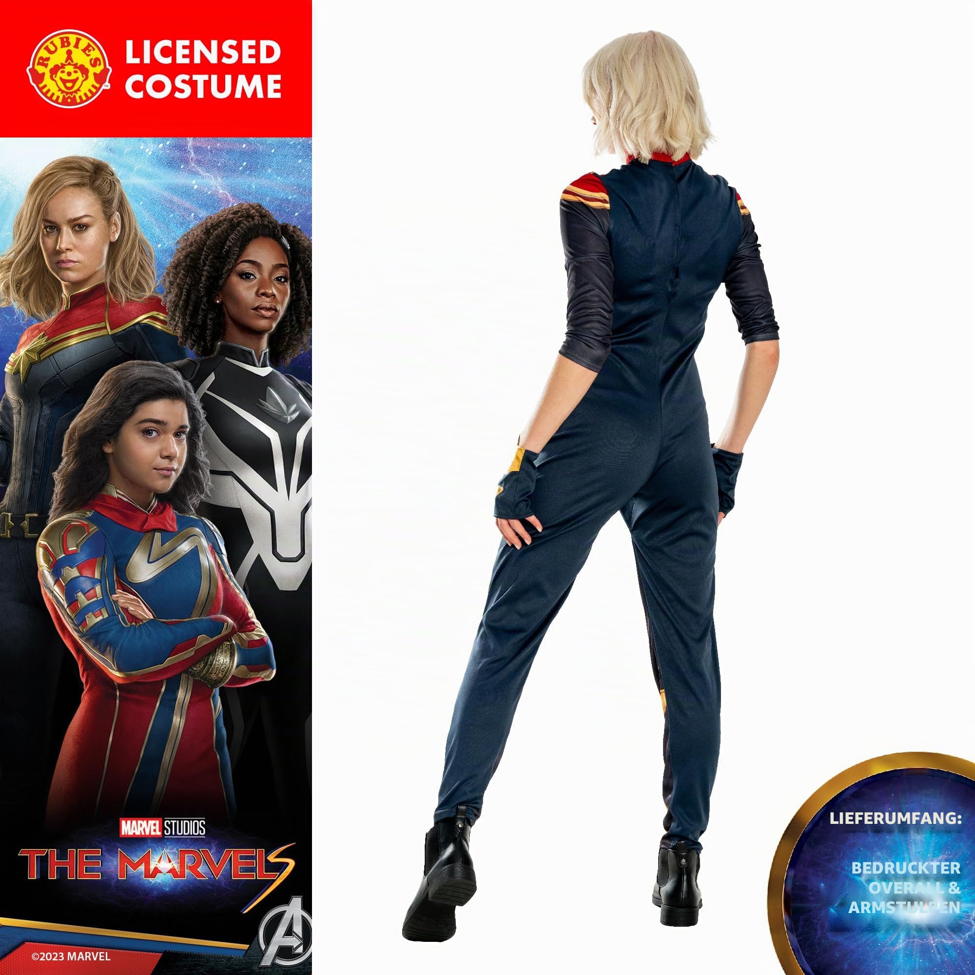 rubie-s-deluxe-captain-marvel-damenkost-m-xs-overall image 2