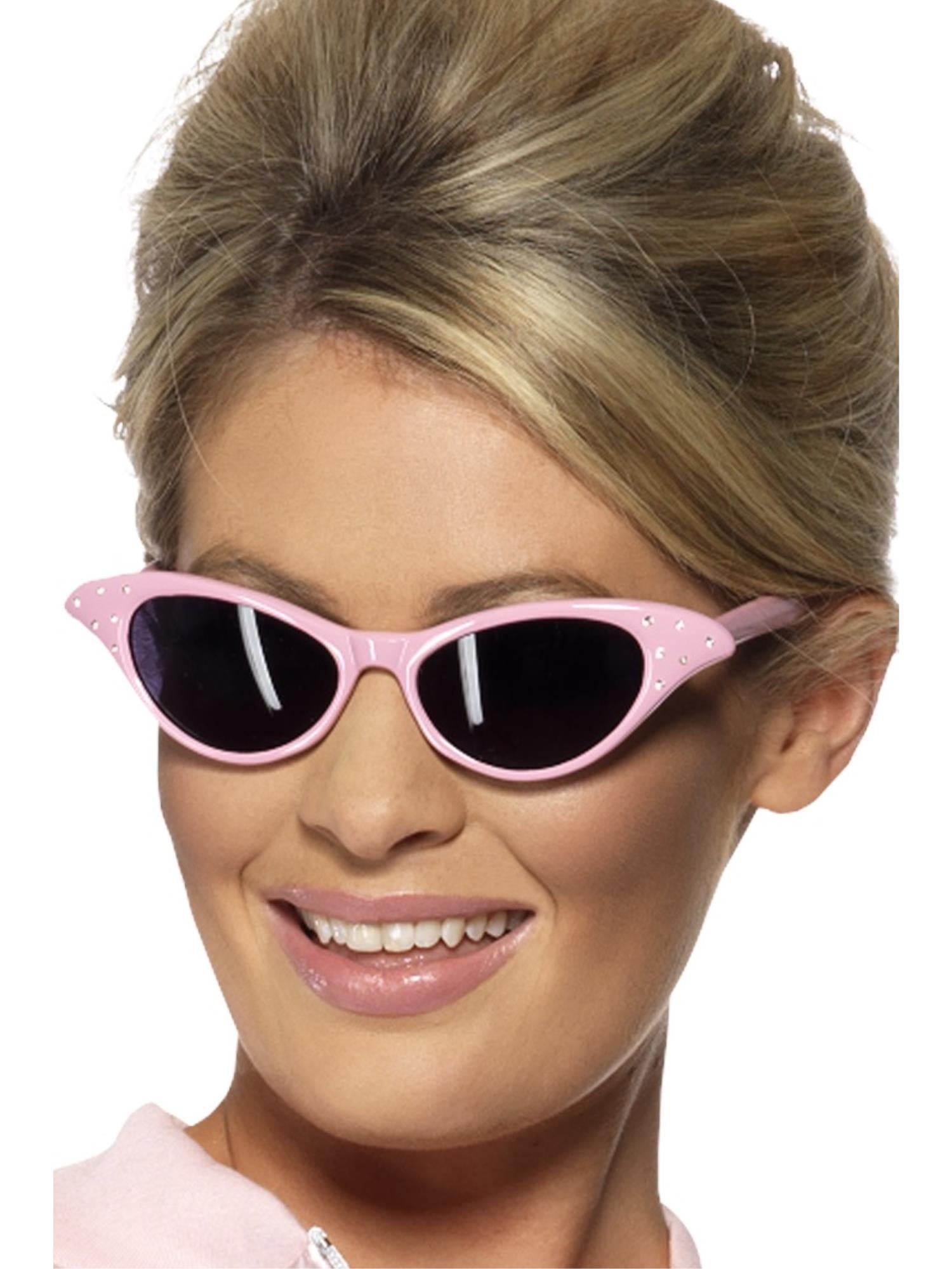smiffys-fever-rock-brille-sonnenbrille-pink-mit-strass-einheitsgr image 1