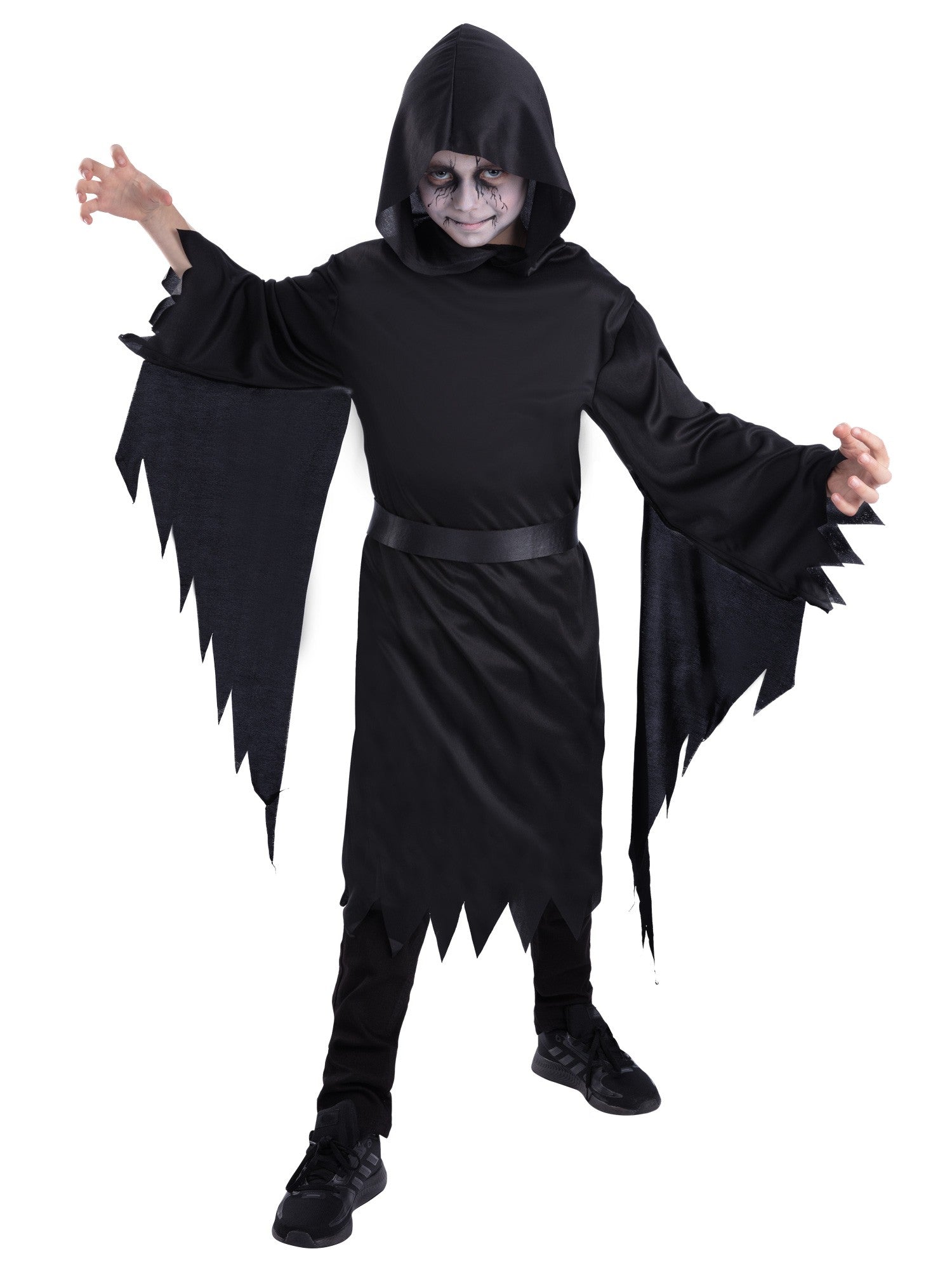 smiffys-fever-screamer-ghost-robe-geisterkost-m-schwarz-mit-g-rtel image 1